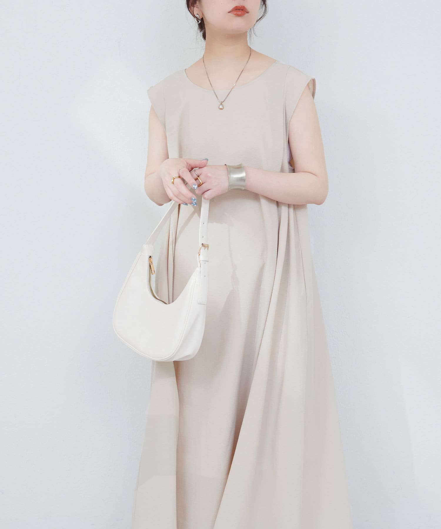 natural couture(ナチュラルクチュール) 【WEB限定】バックリボンテントワンピース