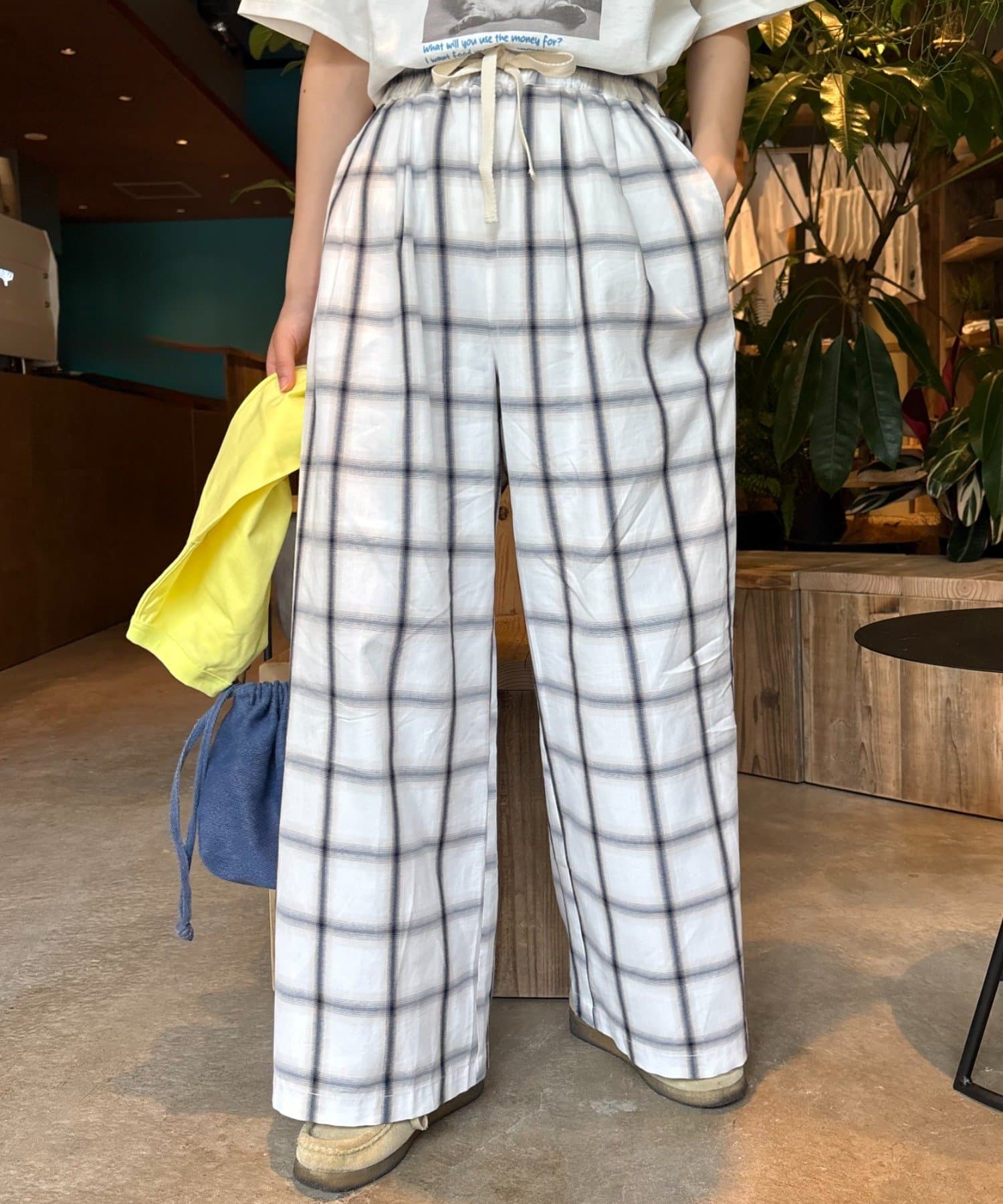 CIAOPANIC TYPY(チャオパニックティピー) 【UNISEX】オンブレチェックイージーパンツ