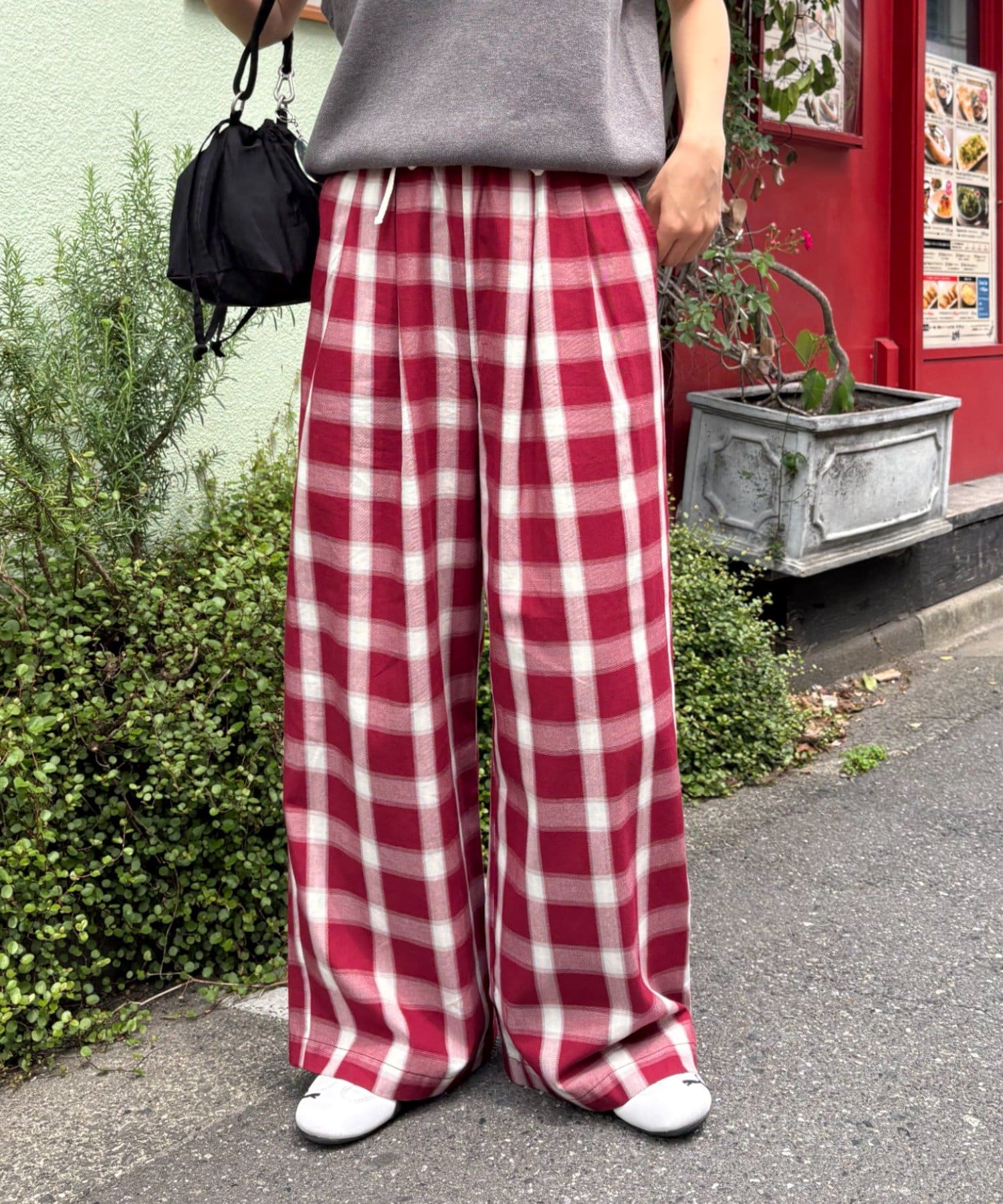 CIAOPANIC TYPY(チャオパニックティピー) 【UNISEX】オンブレチェックイージーパンツ