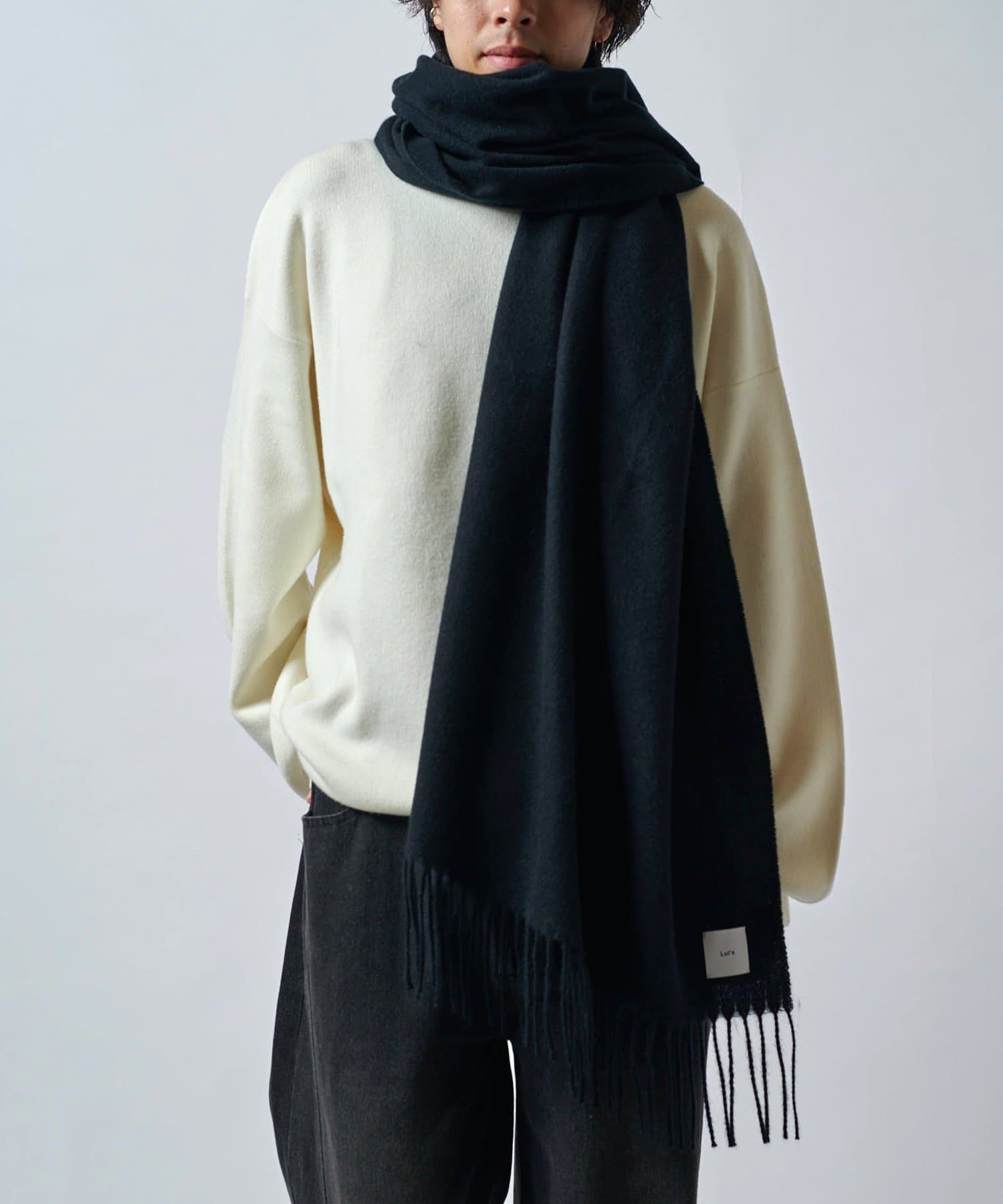 Lui's(ルイス) カシミヤタッチカラーロングマフラー