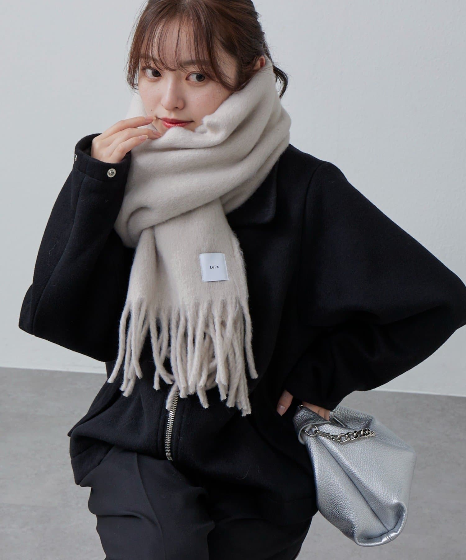 Lui's(ルイス) ソフトタッチボリュームロングカラーマフラー
