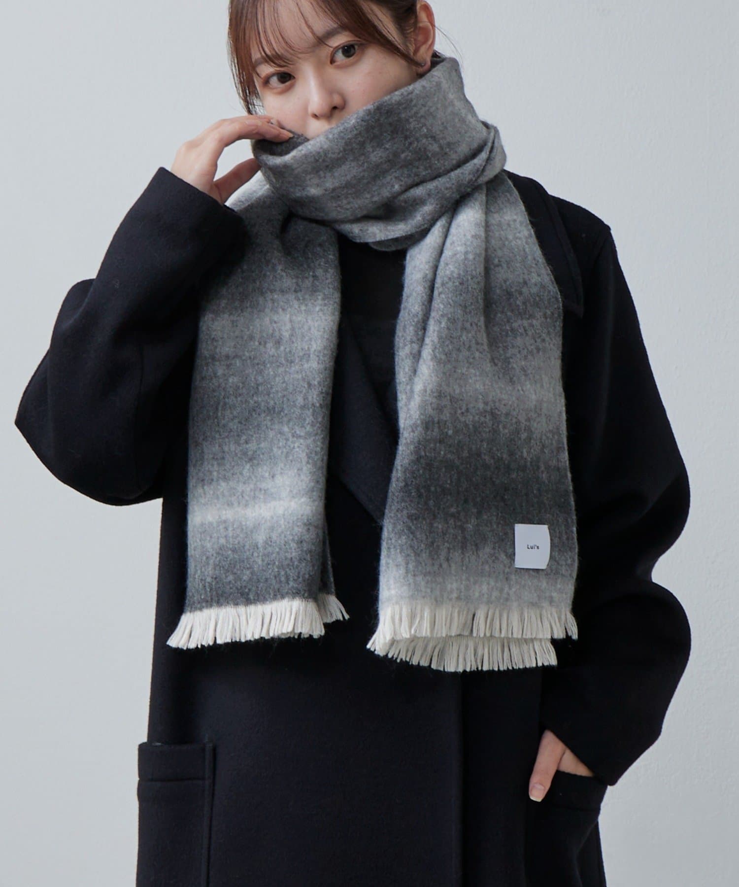 Lui's(ルイス) ニュアンスグラデーションボリュームロングマフラー