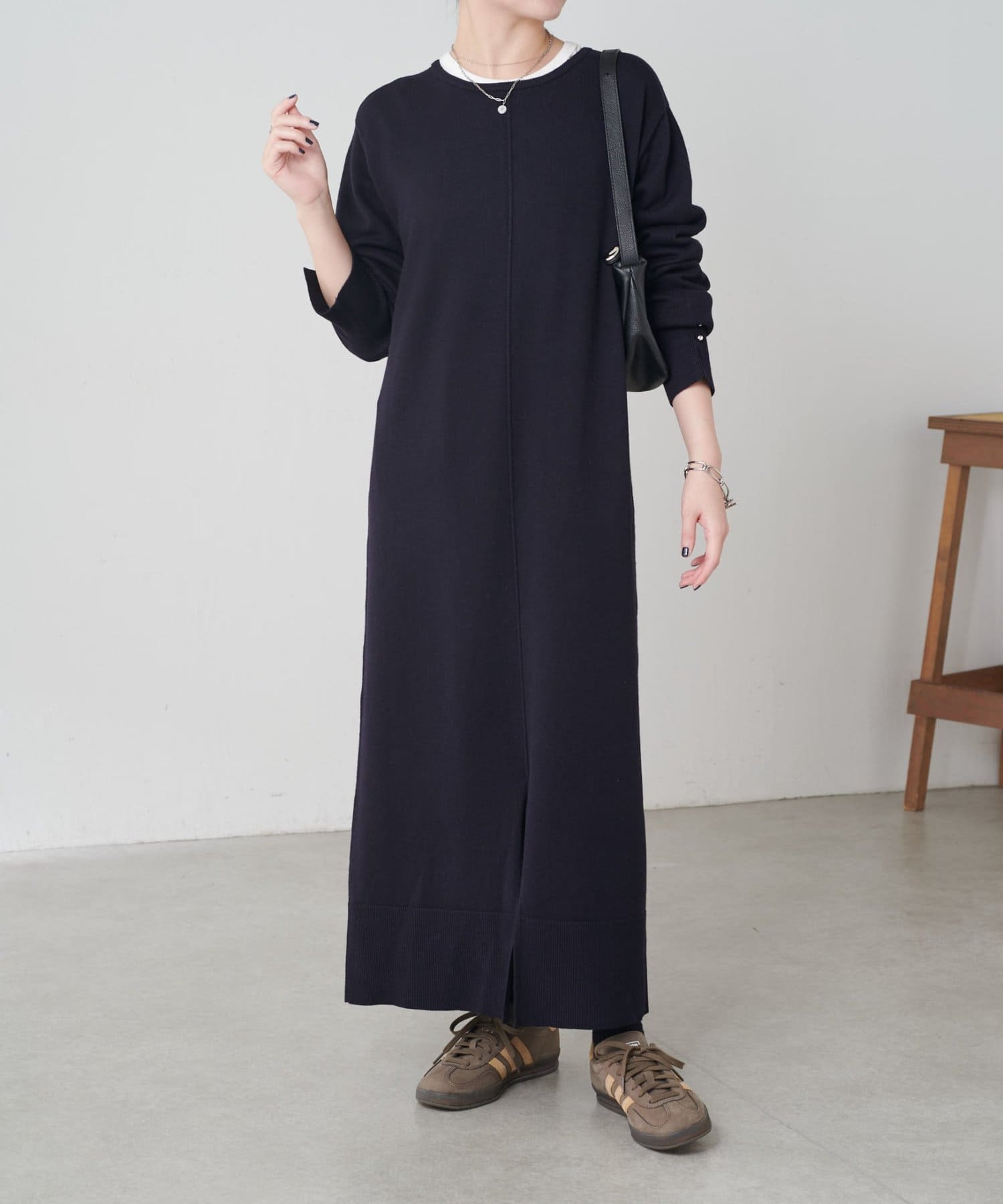 COLLAGE GALLARDAGALANTE(コラージュ ガリャルダガランテ) 【前後２通りで着れる】スウェットライク2WAYワンピース