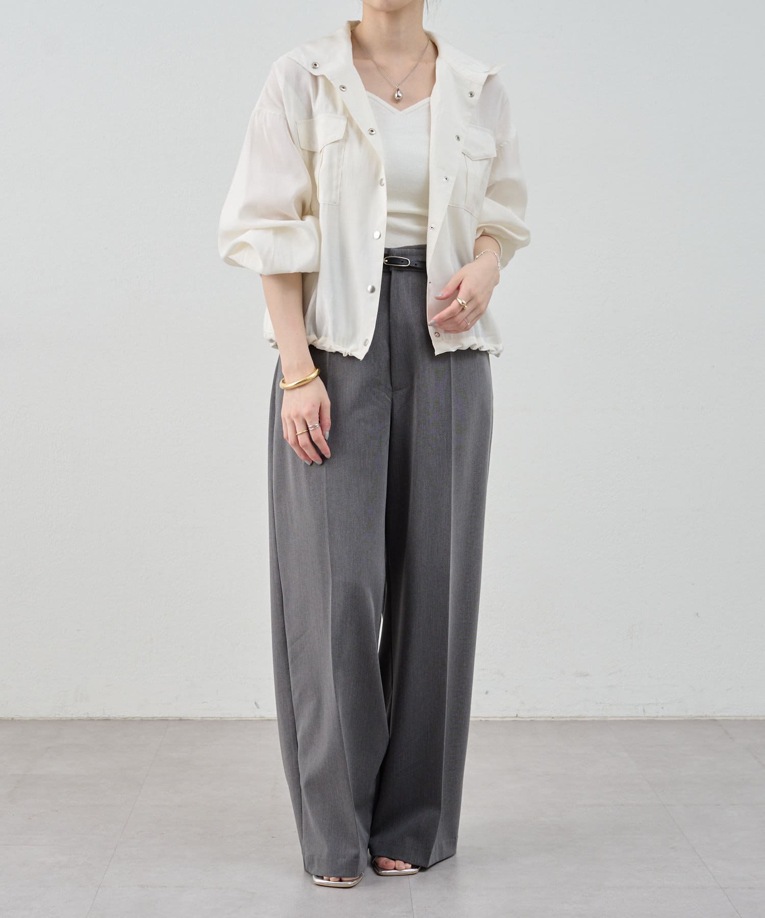 FENNEL シアーブルゾン♡新品未使用 定価16500円 ノーカラー シアーブルゾン