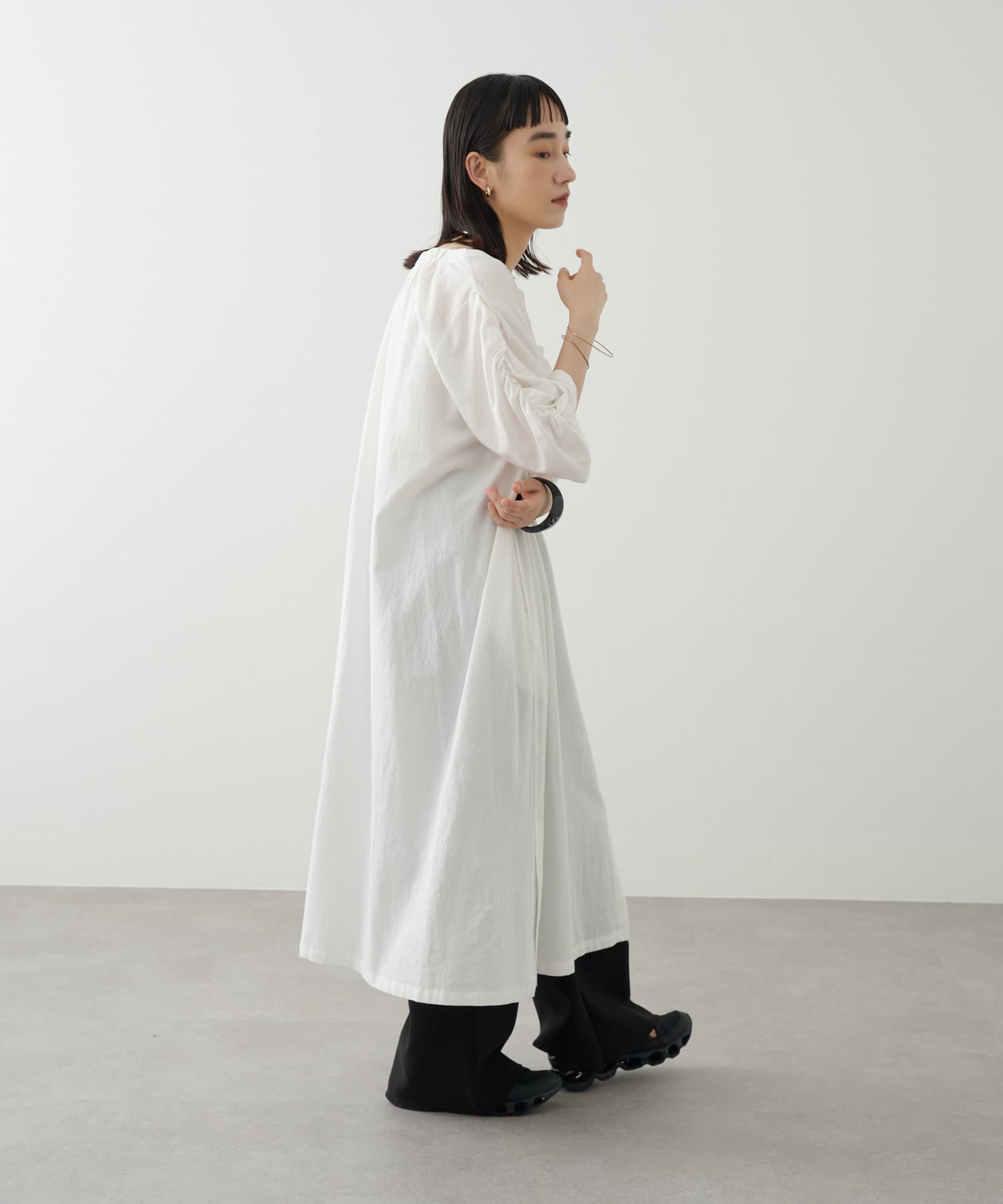 Omekashi(オメカシ) ギャザーオフショルワンピース