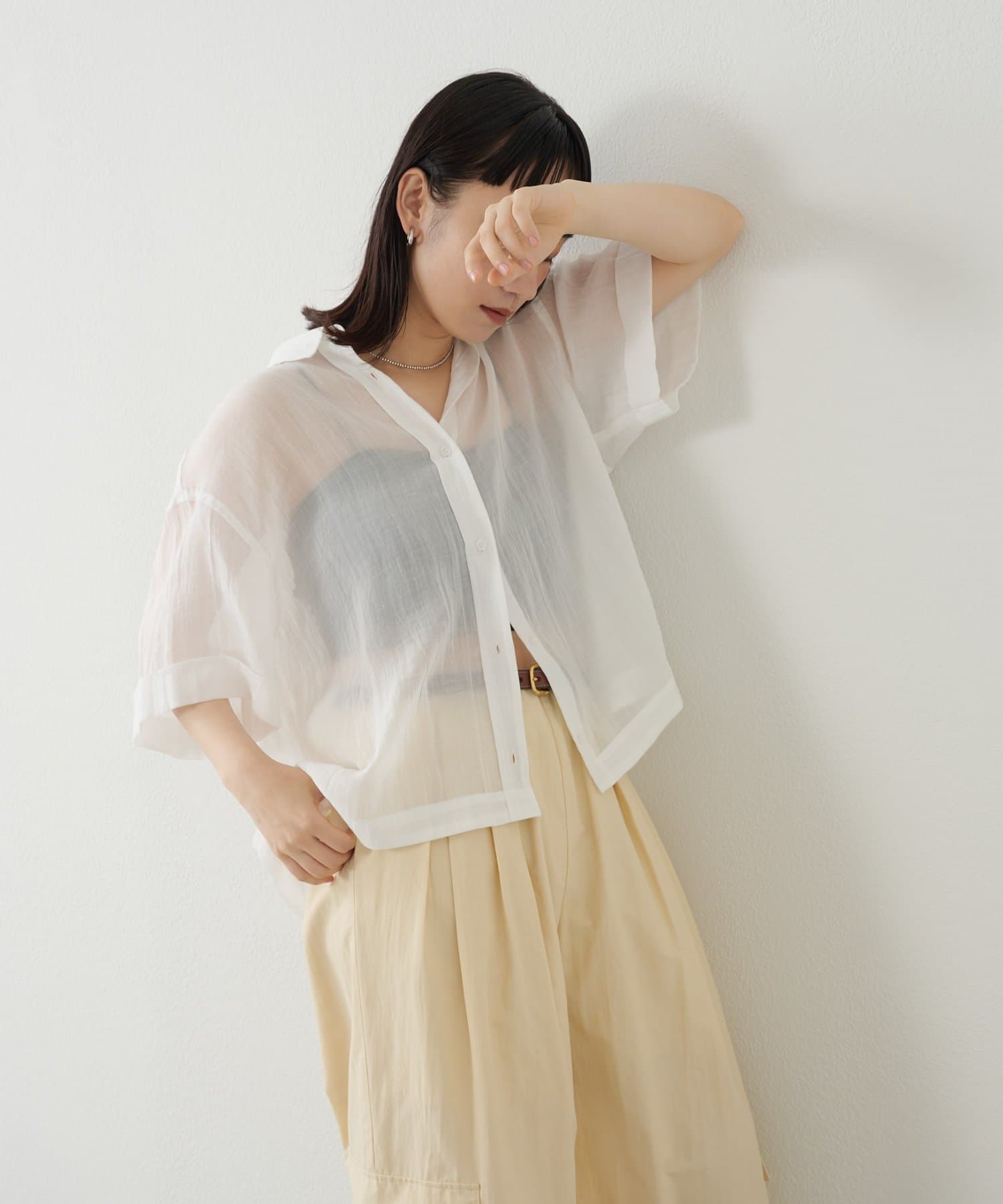この夏のイチ推しアイテム◎】シアーリネンハーフスリーブシャツ