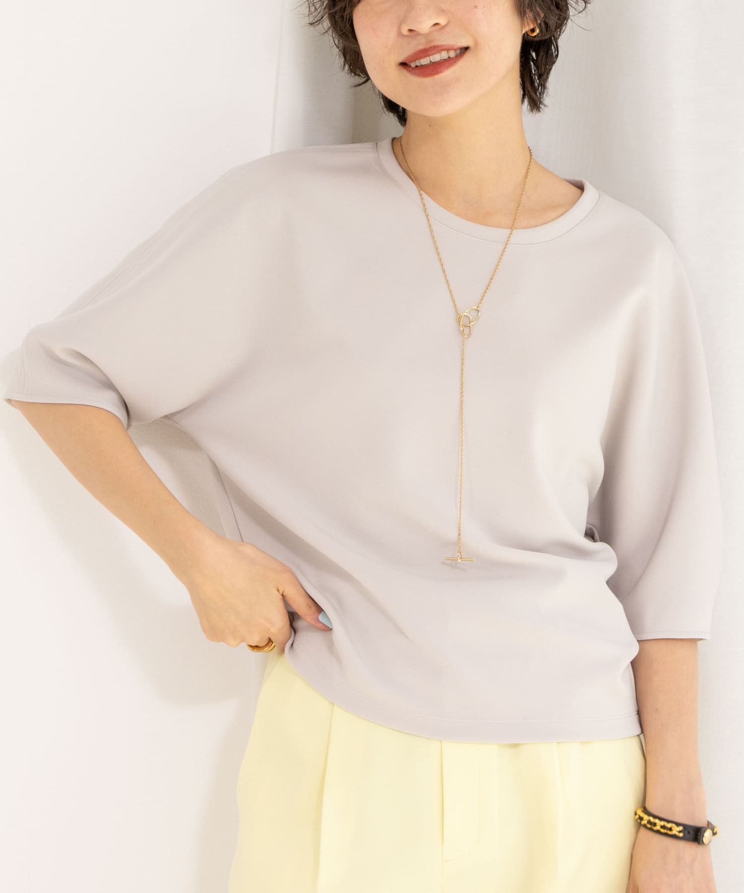 NOLLEY'S(ノーリーズ) ダンボールコクーンスリーブプルオーバーカットソー