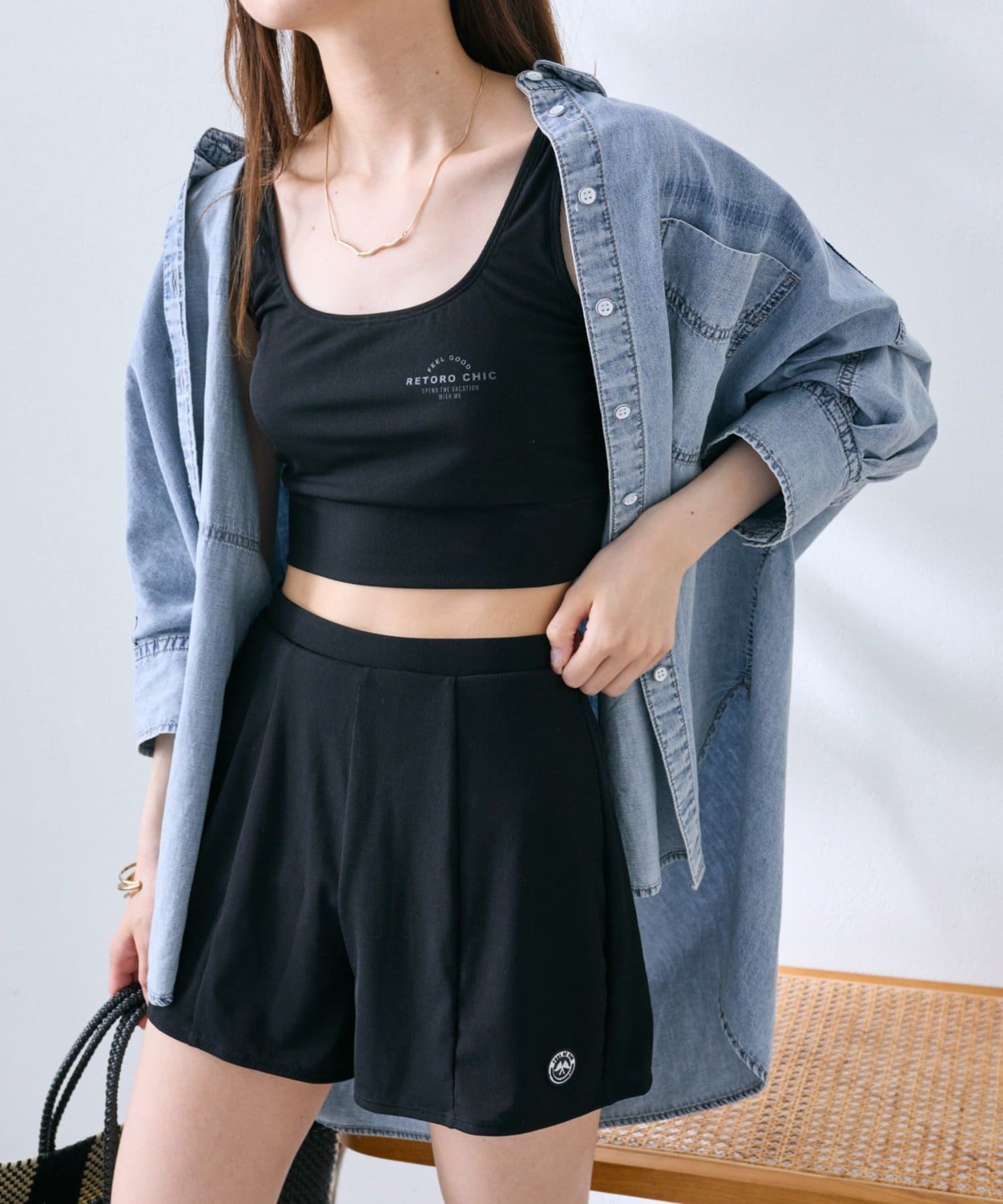 PUAL CE CIN Swimwear 2025 SUMMER―ピュアルセシンが提案する大人女子のためのスイムウェア―体型カバー水着／ママも安心して子供と一緒に「泳げる水着」＜Design＞ビスチェ