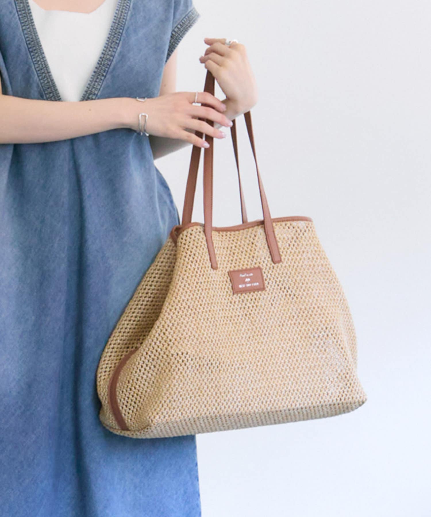 【きれいめファッション51選】上品さと清潔感をキープし 2WAYカゴトートBAG | PUAL CE CIN(ピュアルセシン)レディース バッグ