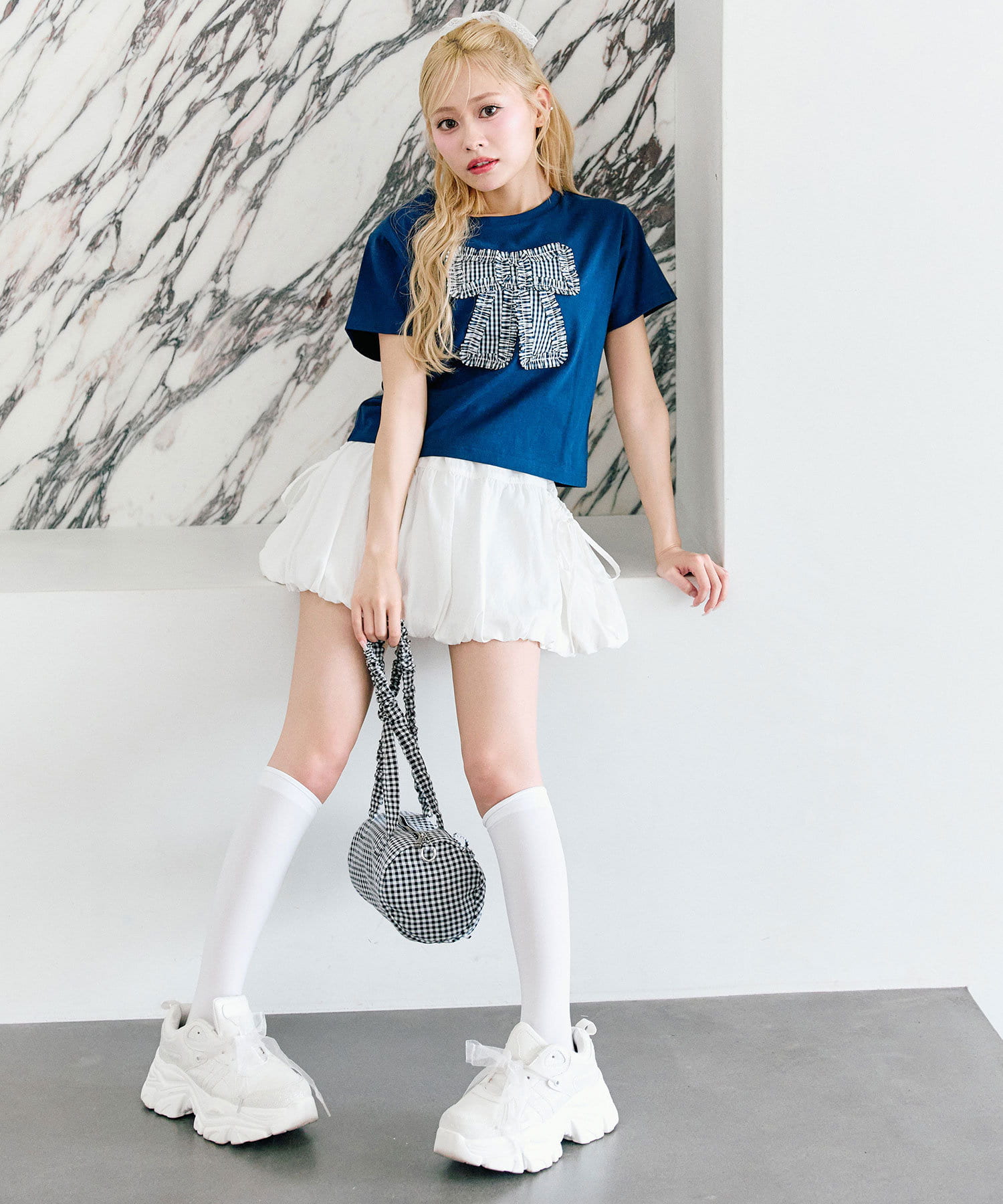 OLIVE des OLIVE(オリーブ デ オリーブ) リボンTシャツ