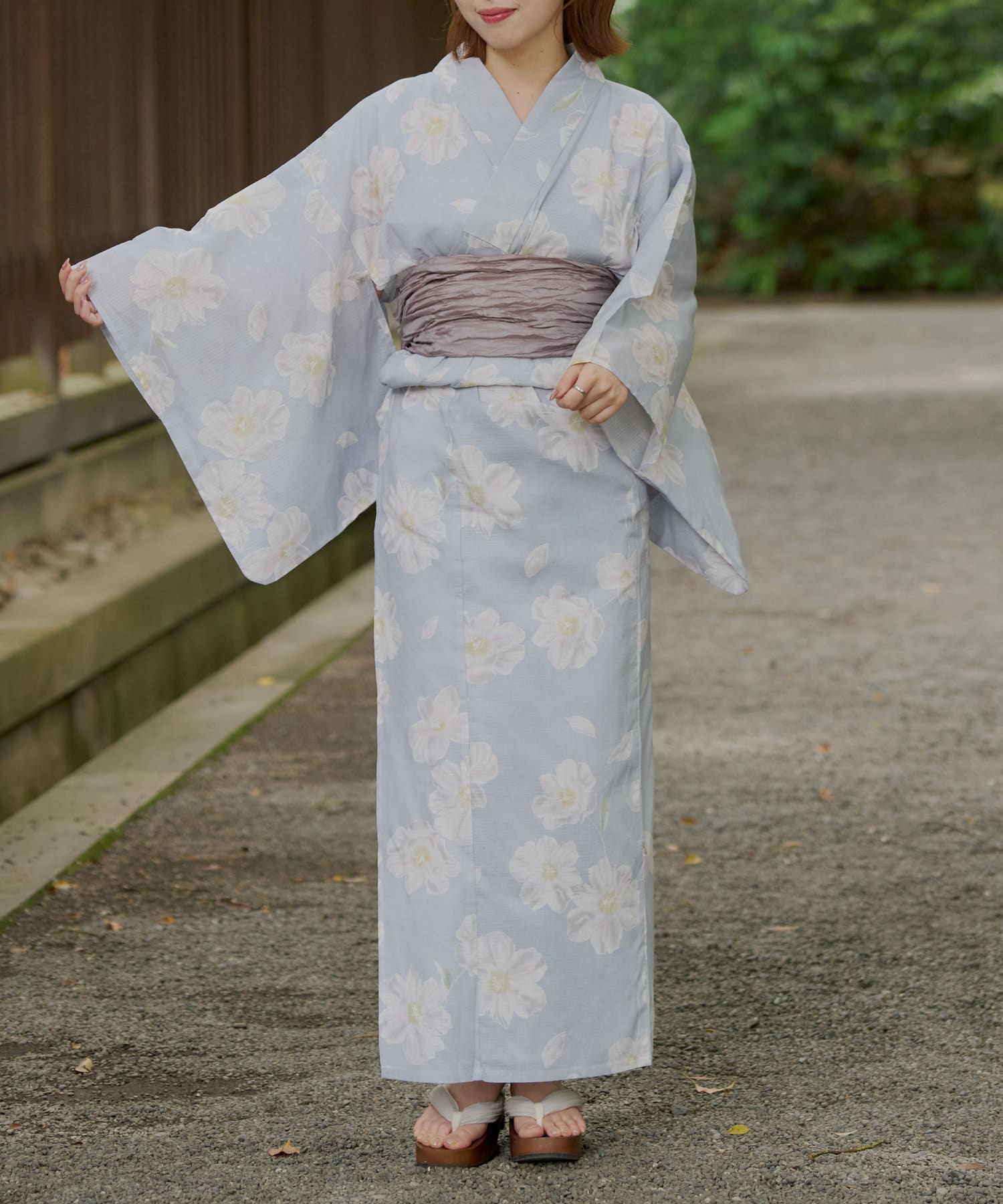 Chico 浴衣 COLLECTION 2025古風な柄で和を楽しむChicoの浴衣。Chicoから今年も浴衣が登場！※浴衣と帯は別売りです▶商品ポイント・淡いブルーの生地に繊細なタッチで描かれたサン