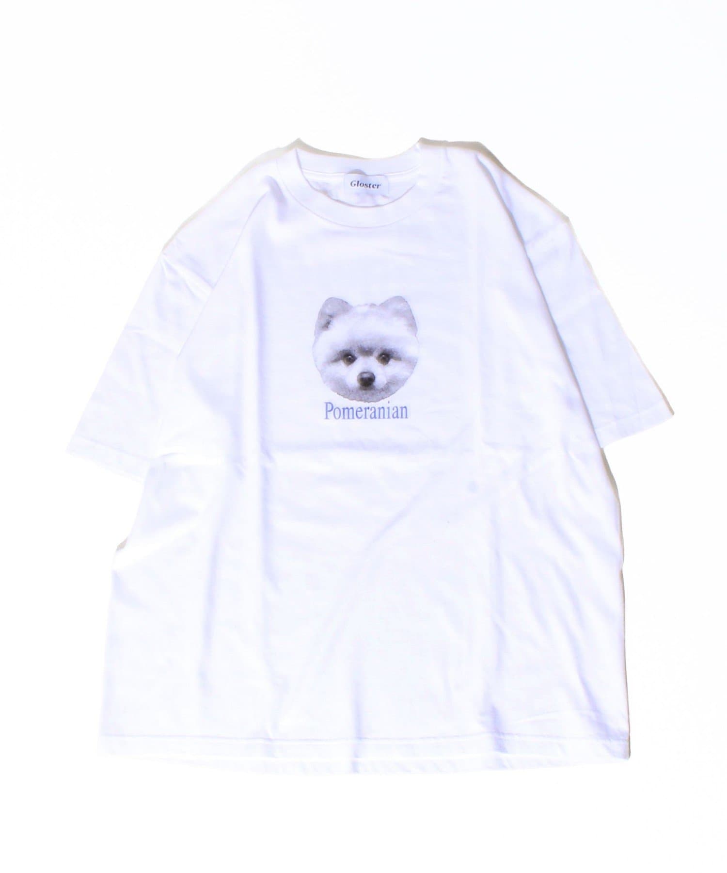 新柄追加】【GLOSTER/グロスター】DOG&CAT 犬猫プリントTシャツ