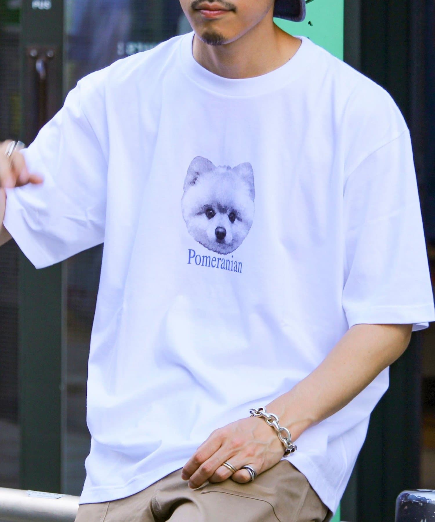 アルベロベロ Dog & Cat 犬猫TシャツMサイズ　新品タグ付きオレボレブラ 新柄追加】【GLOSTER/グロスター】DOG&CAT 犬猫プリントTシャツ