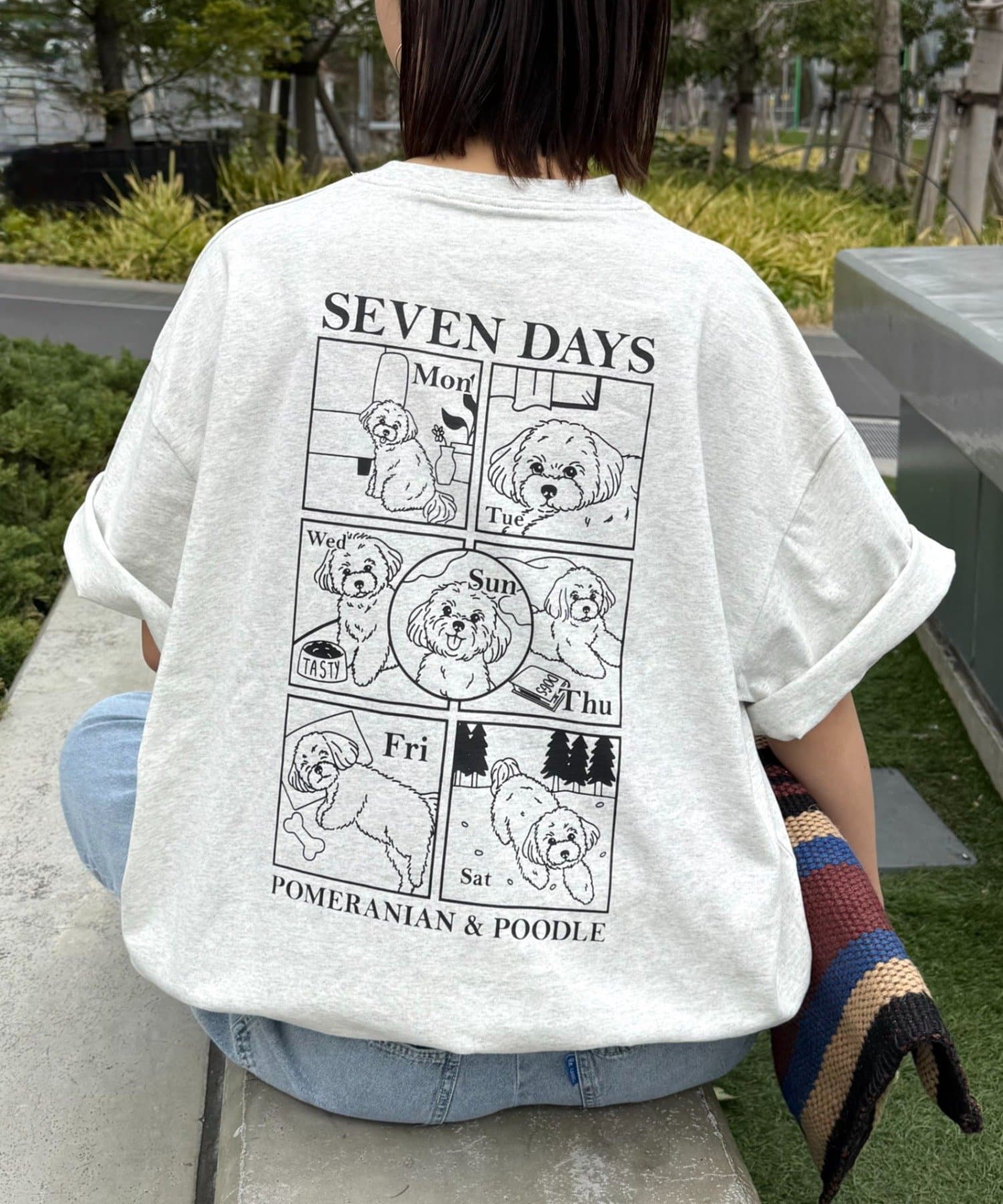 CIAOPANIC TYPY(チャオパニックティピー) 【DOGS】ユニセックスアニマル刺繍ロゴ半袖TEE