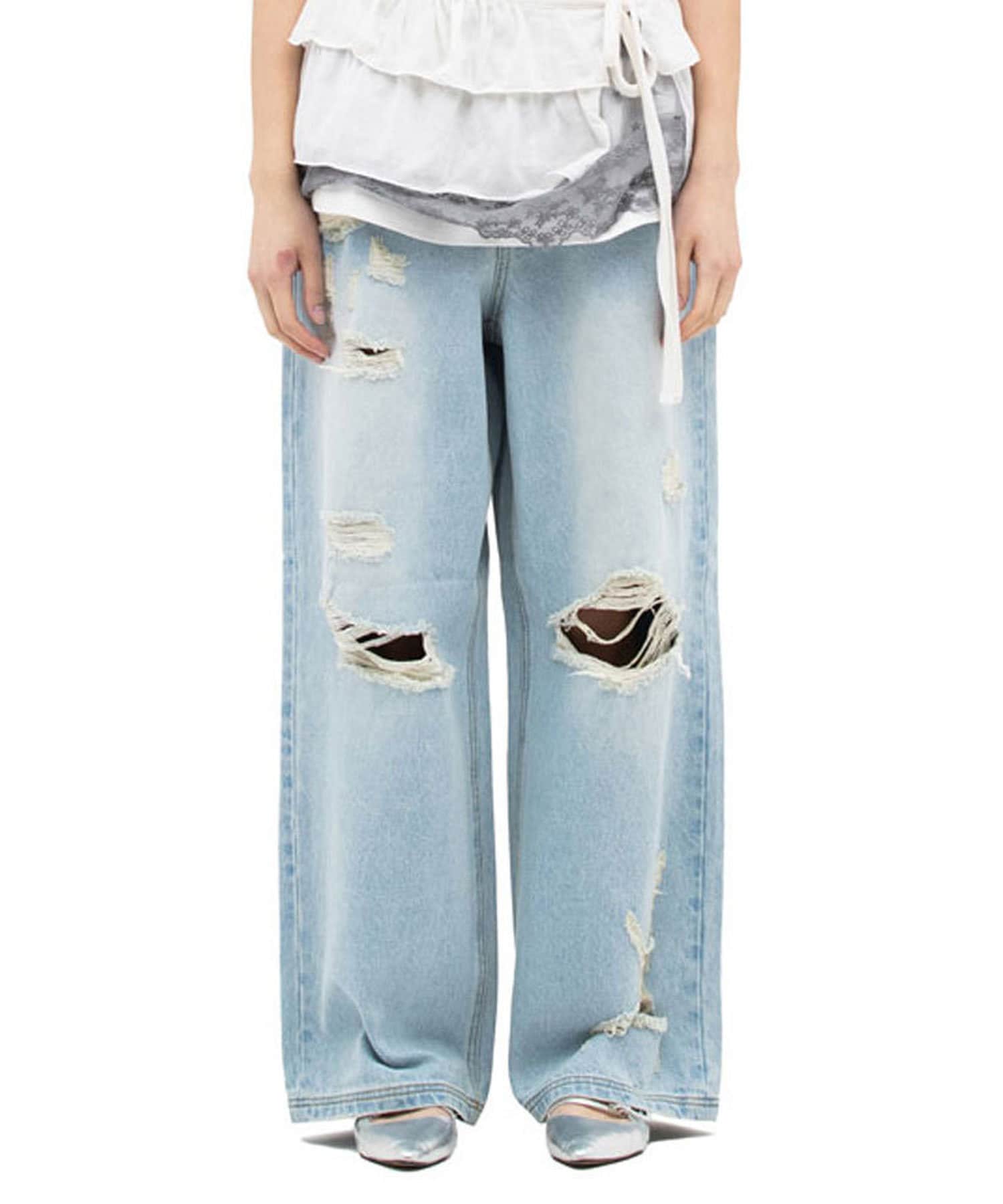CIAOPANIC(チャオパニック) 【DEFGARMENTS/デフガーメンツ】DESTROYED JEAN