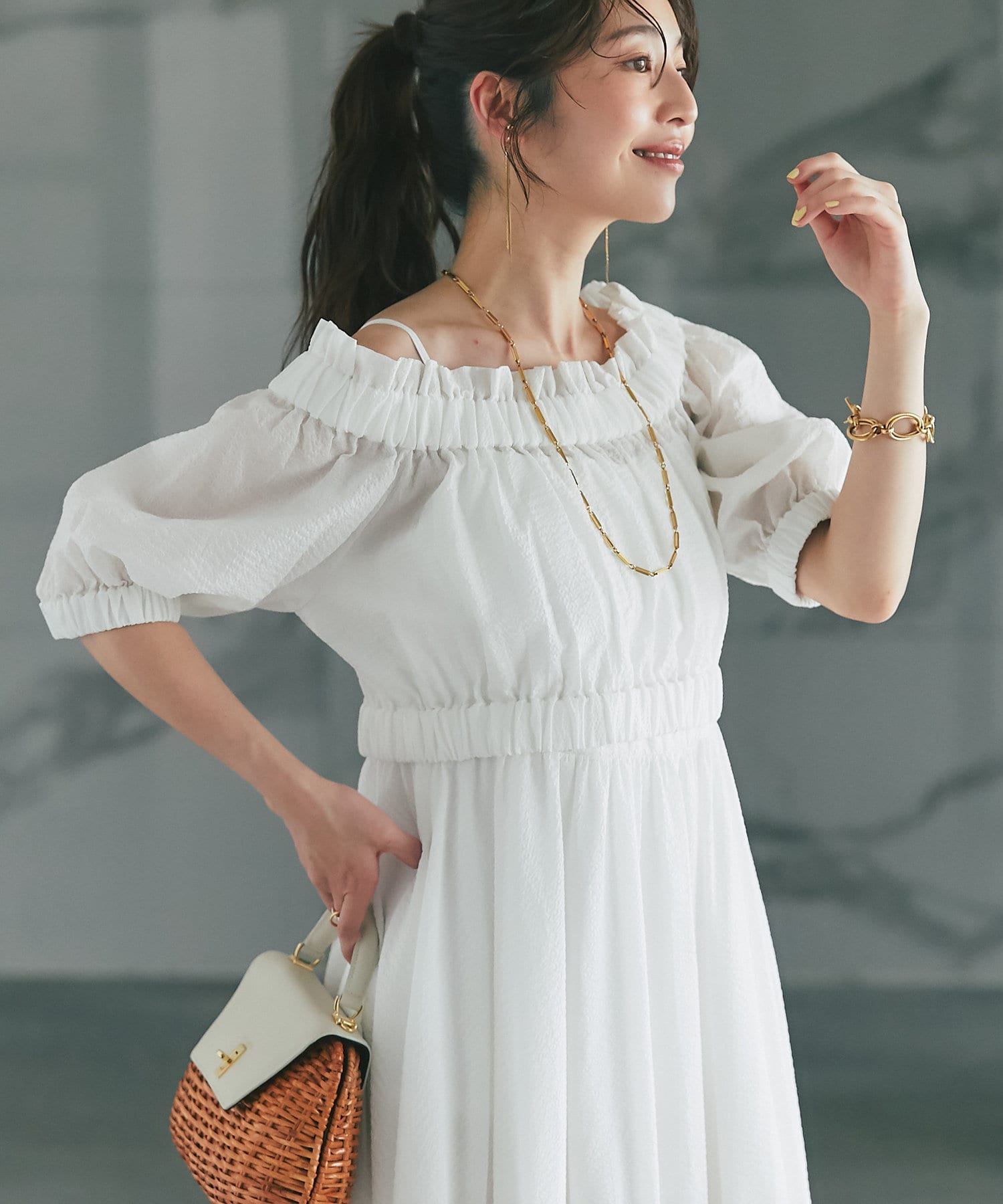 <美品>La boutique BonBon セットアップ セットアップ可】ペプラムラメニット | La boutique BonBon(ラブ