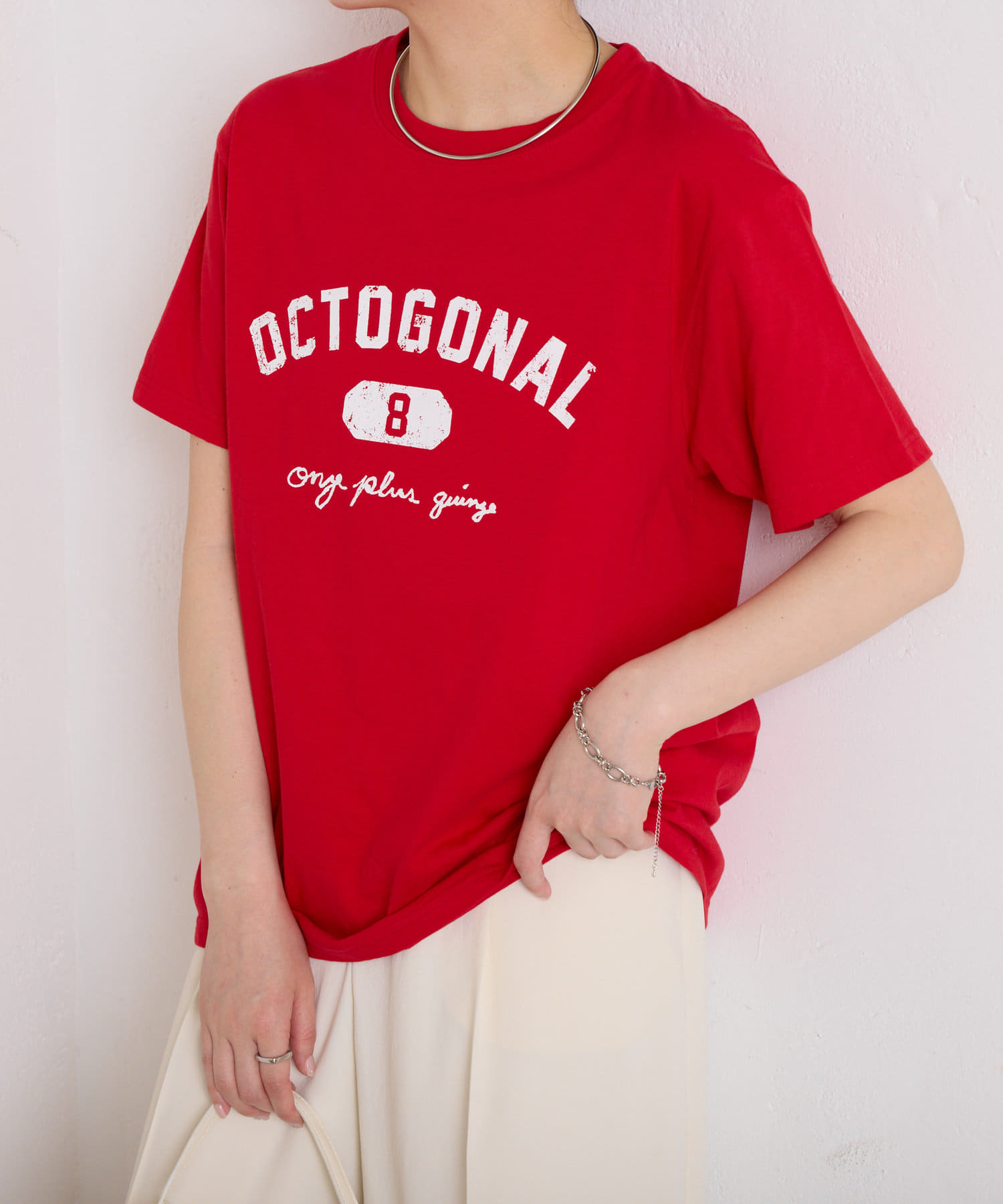 COLLAGE GALLARDAGALANTE(コラージュ ガリャルダガランテ) 【大人のロゴT】ウォッシュロゴＴシャツ