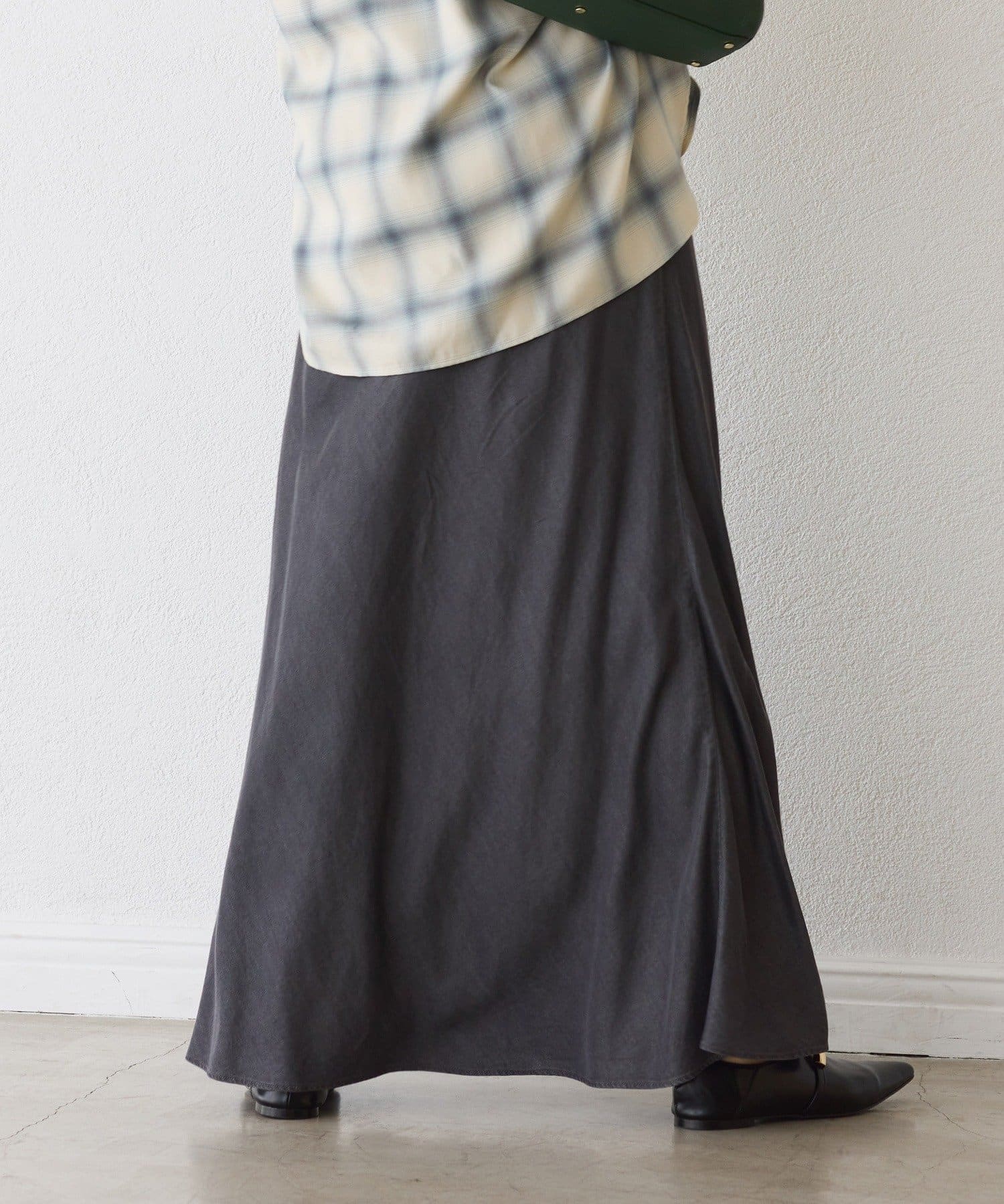 RIVE DROITE(リヴドロワ) 【セットアップ可】ドレーピーデニムバイアススカート