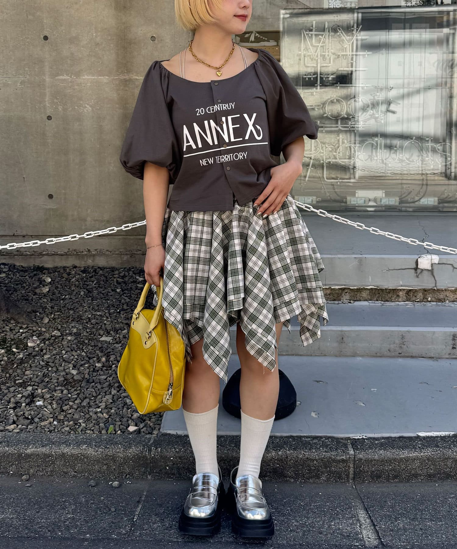 CIAOPANIC(チャオパニック) バルーンスリーブTシャツカーデ
