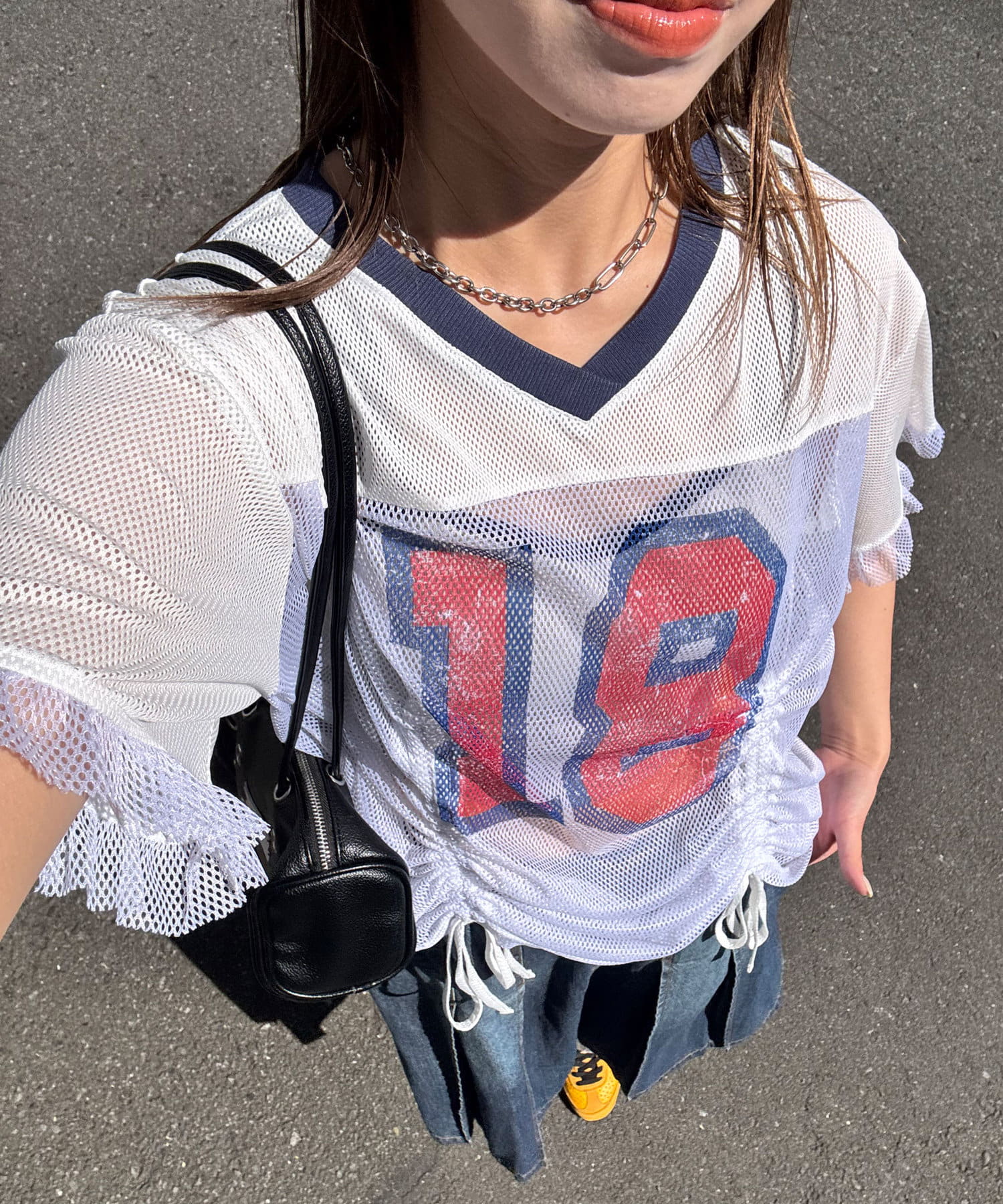 tシャツ メッシュナンバリングシャーリングTee レディース メッシュナンバリングシャーリングTee（Tシャツ/カットソー