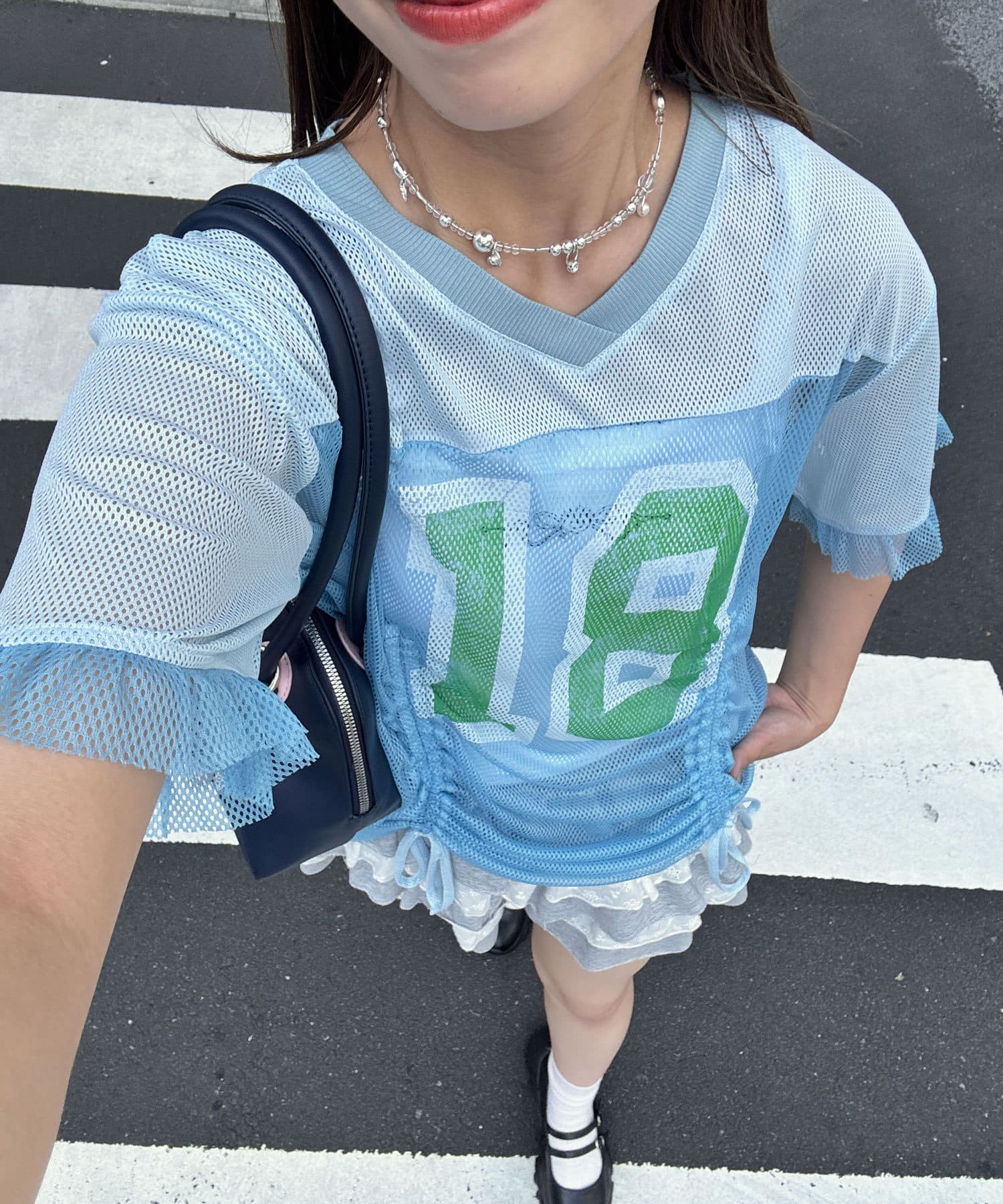 tシャツ メッシュナンバリングシャーリングTee レディース メッシュナンバリングシャーリングTee（Tシャツ/カットソー