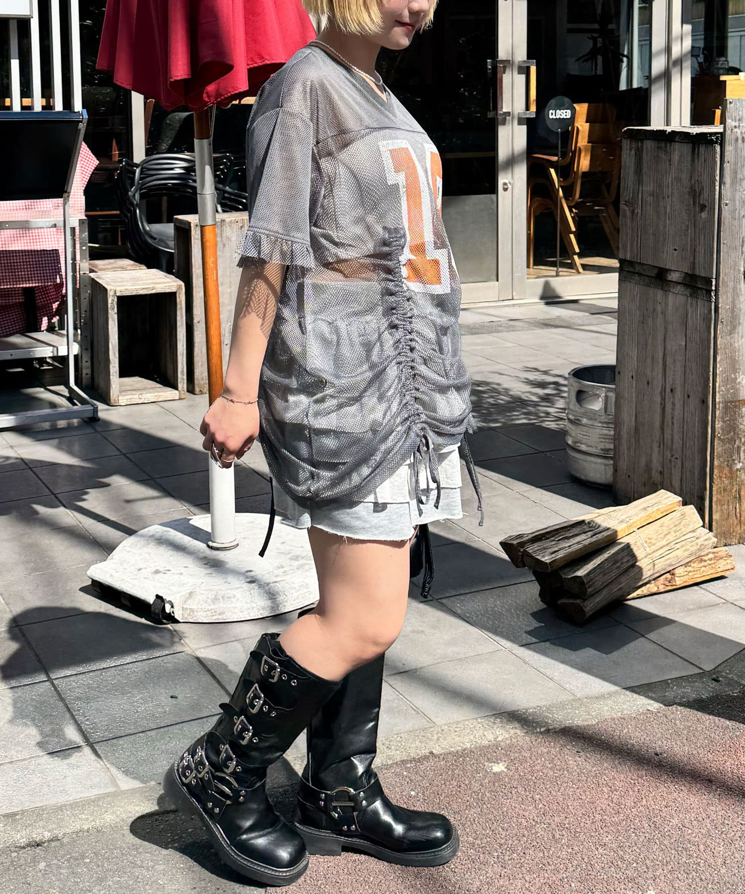 CIAOPANIC(チャオパニック) メッシュナンバリングシャーリングTee