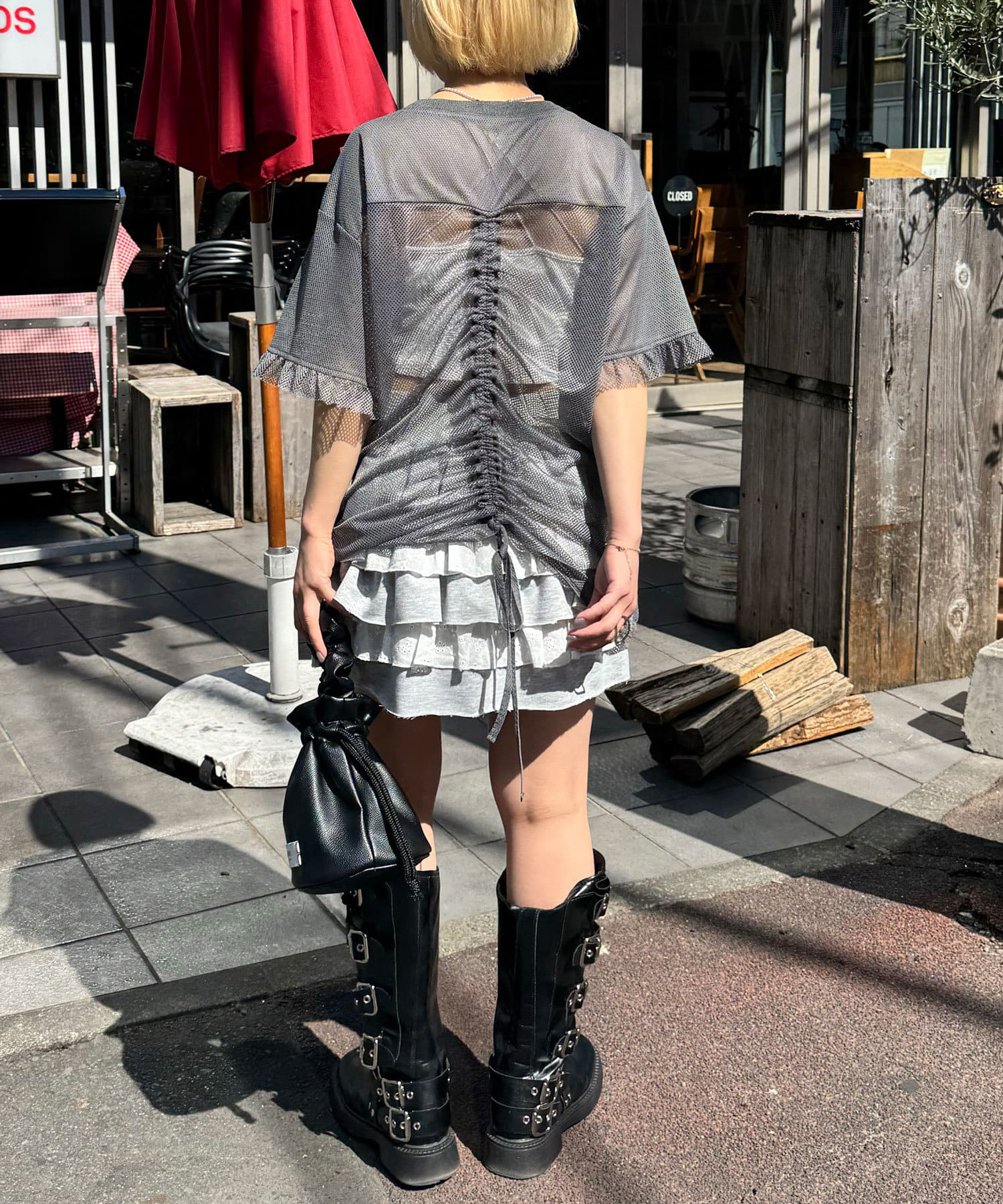 CIAOPANIC(チャオパニック) メッシュナンバリングシャーリングTee