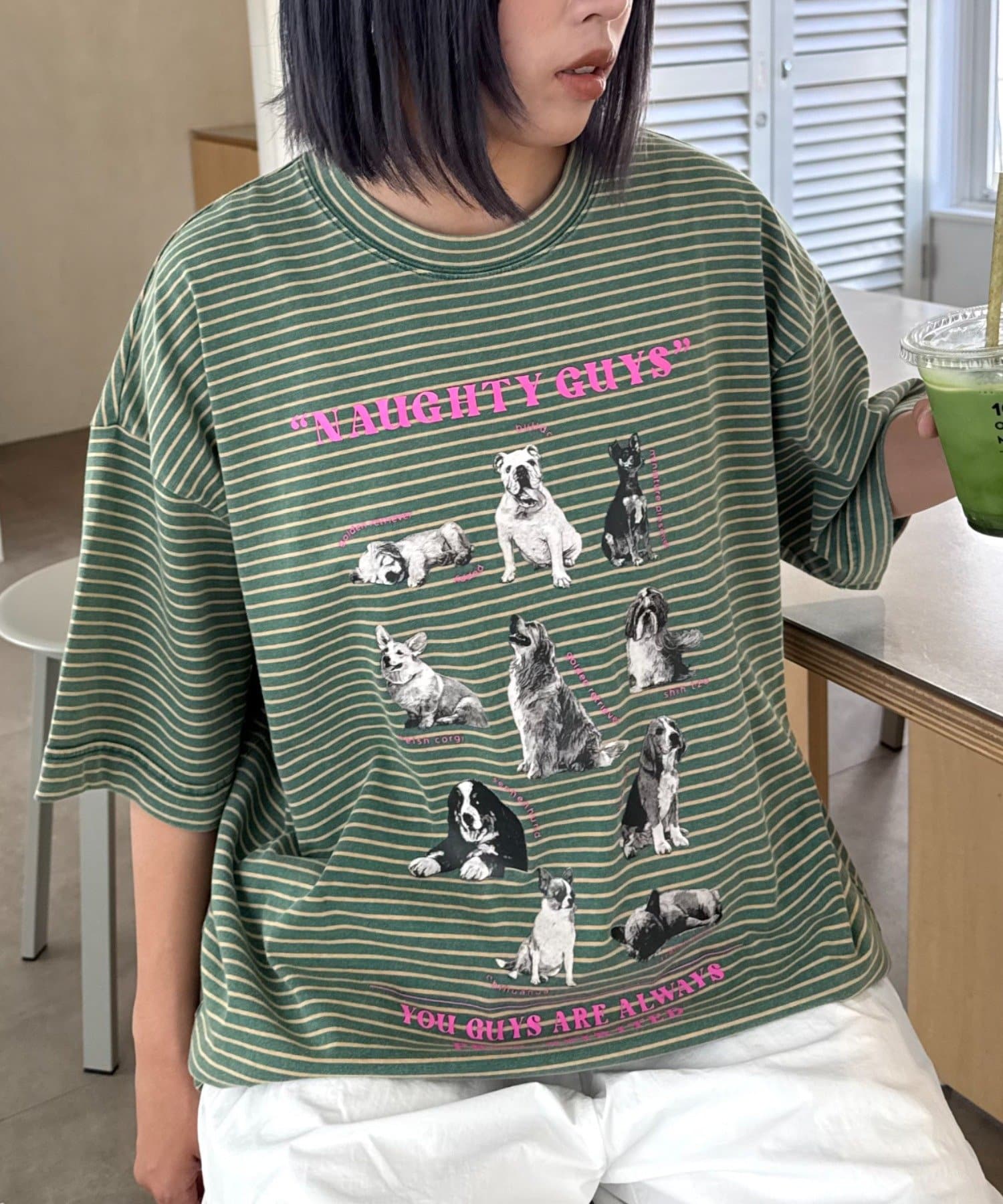 CIAOPANIC TYPY(チャオパニックティピー) 【SOUNDS GOOOOD】パウダー加工プリント&刺繍TEE