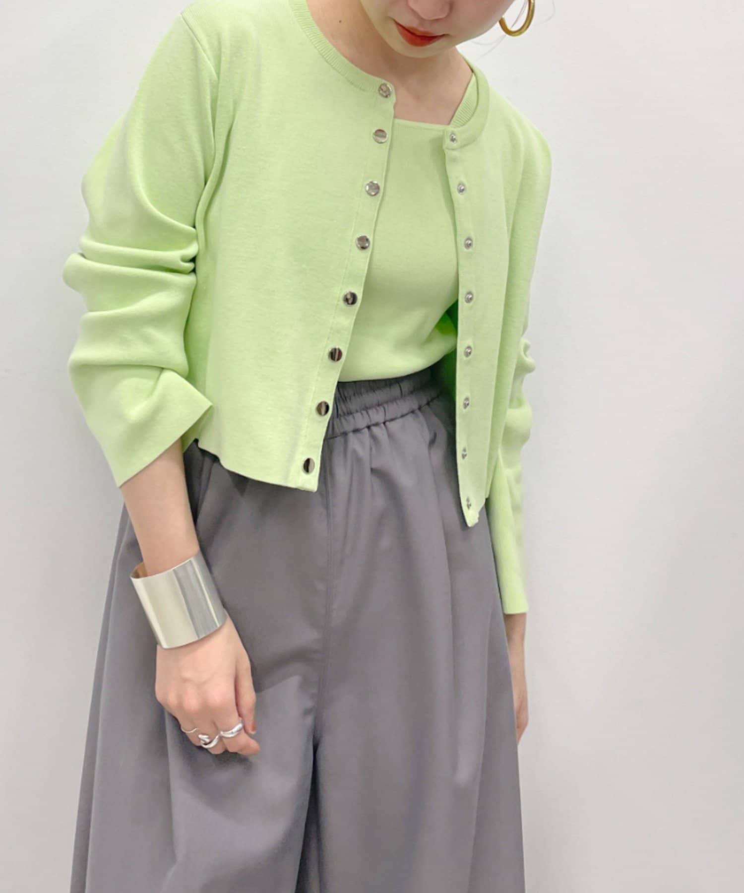 【12月スーパーSALE 15%OFF】 Omekashi】強撚カーディガン＆タンクセット OUTLET | トップス