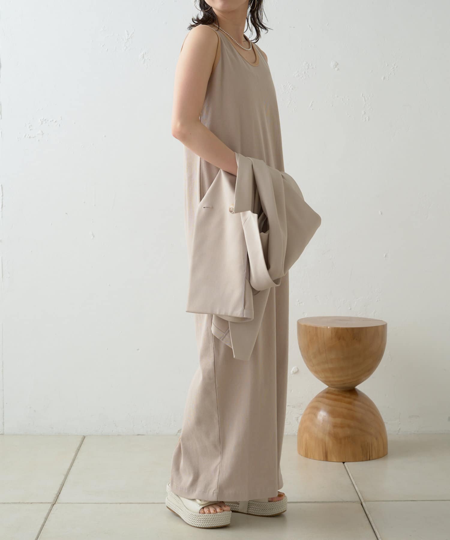 OUTLET(アウトレット) 【Omekashi】パイピングアメスリタンクワンピース