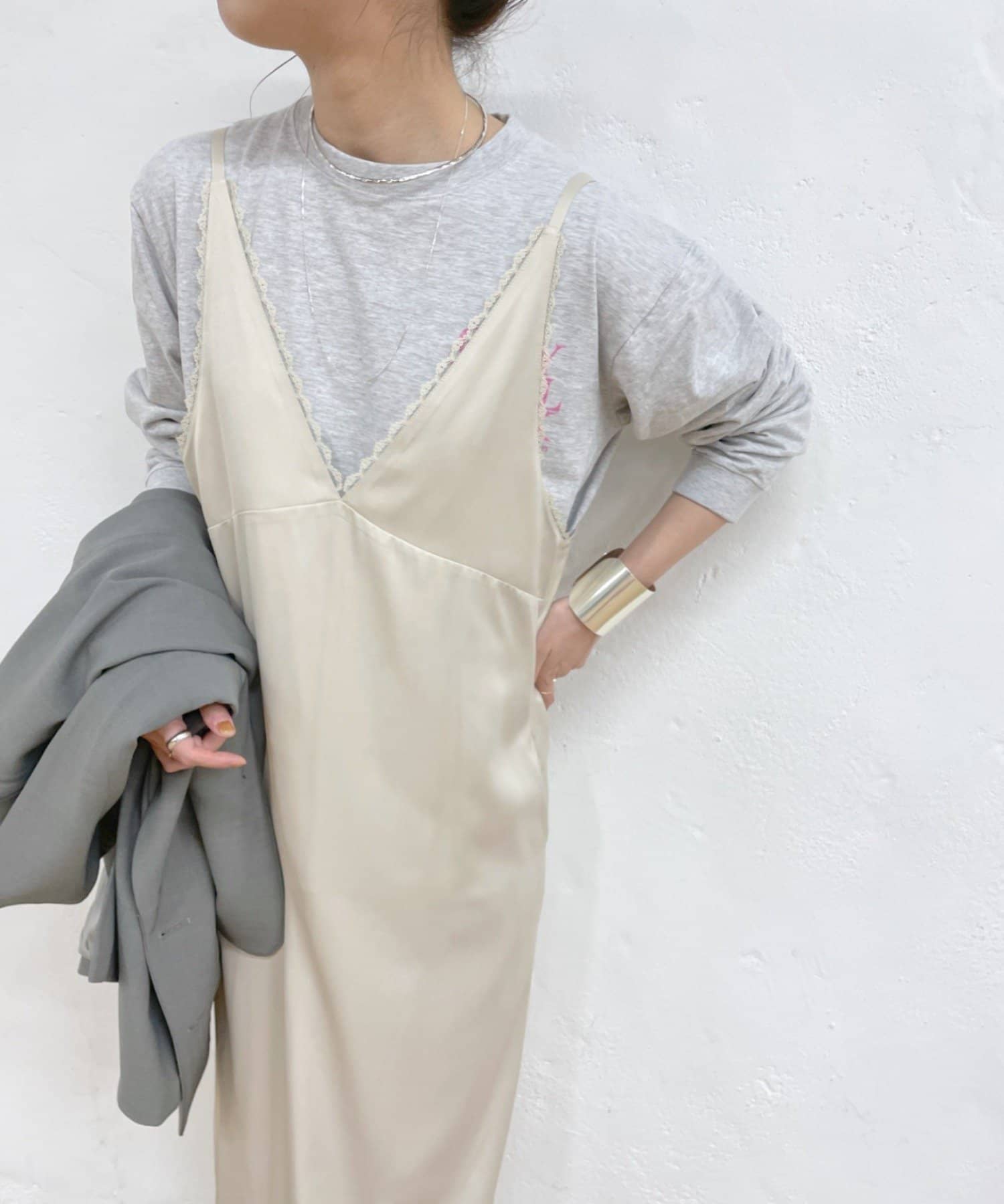 OUTLET(アウトレット) 【Omekashi】レースキャミワンピース