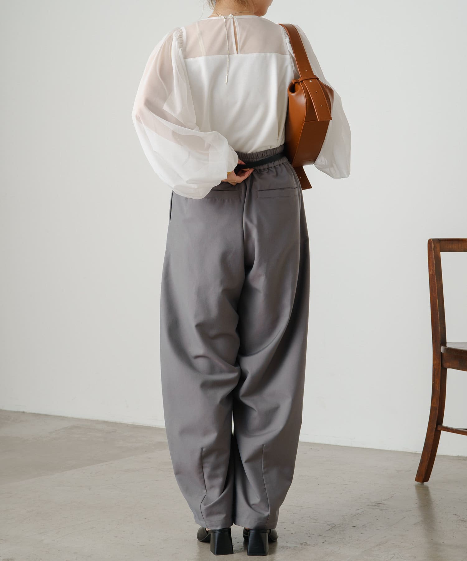 OUTLET(アウトレット) 【Omekashi】【オケージョン/結婚式】チュール切替えプルオーバー