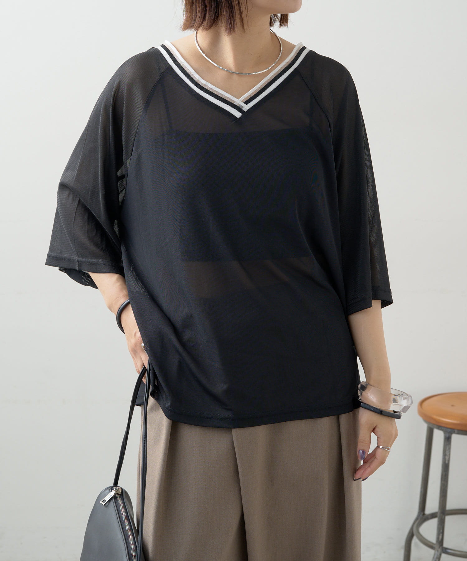 OUTLET(アウトレット) 【Omekashi】シアーベースボールTEE