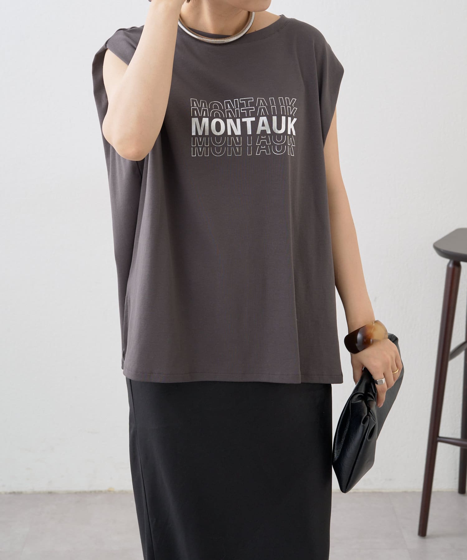 OUTLET(アウトレット) 【Omekashi】MONTAUKスリーブレスTEE