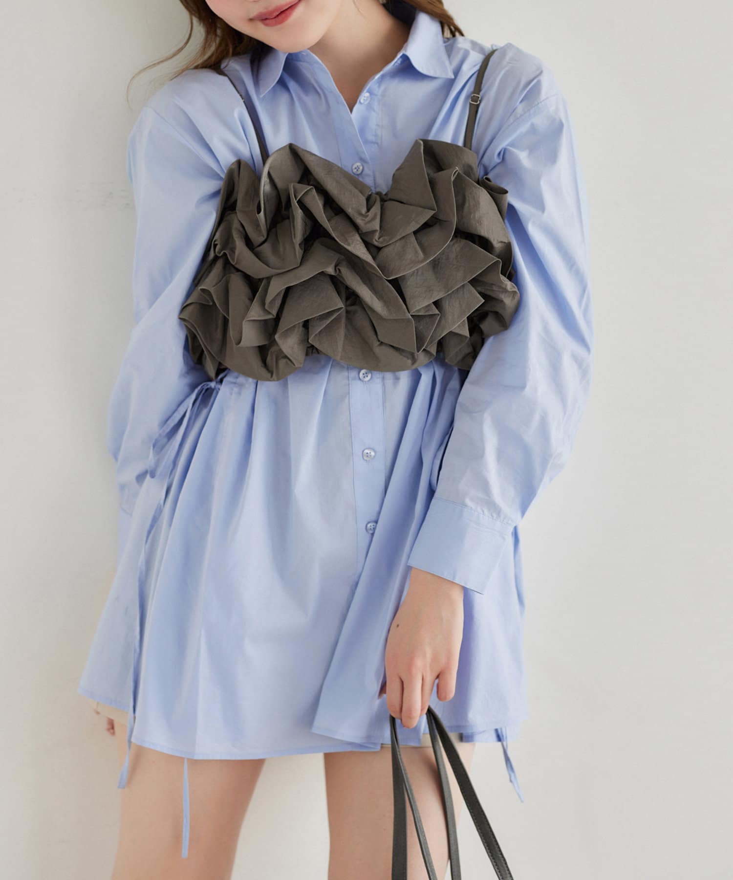 NICE CLAUP / OLIVE des OLIVE OUTLET(ナイスクラップ  / オリーブ デ オリーブ アウトレット) 【one after another】シャツビスチェセット