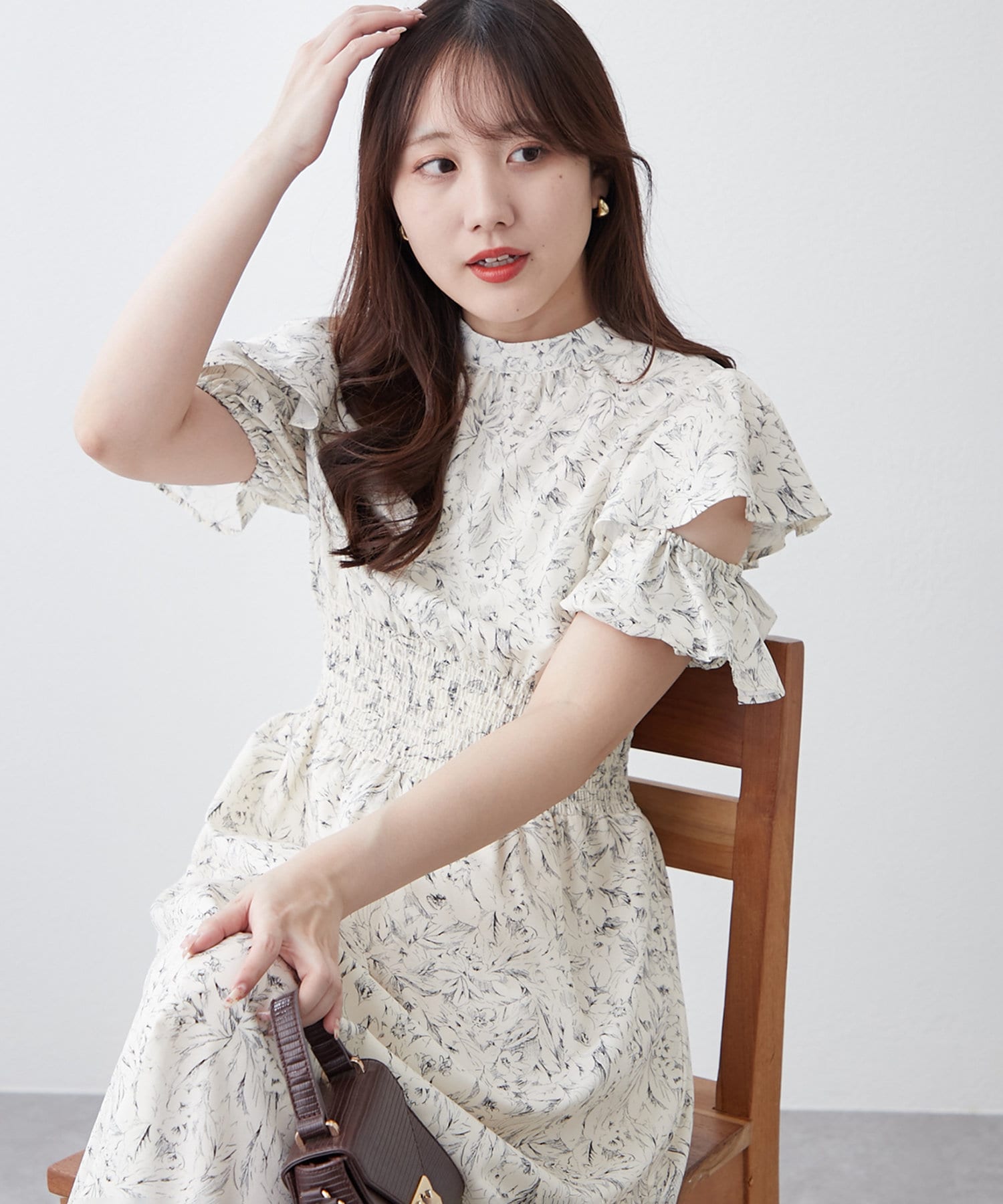 【amao】jacadi 衿付きワンピース　ハート柄　セットアップ　18m tocco closet ワンピース 「ZOZO限定」ハート柄オープン