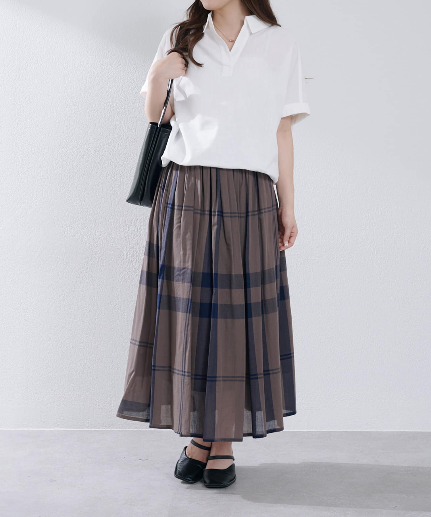 Remind me and forever(リマインドミーアンドフォーエバー) 【10色展開！】シンプルで使いやすいのに大人高見え！リネン混スキッパーシャツ