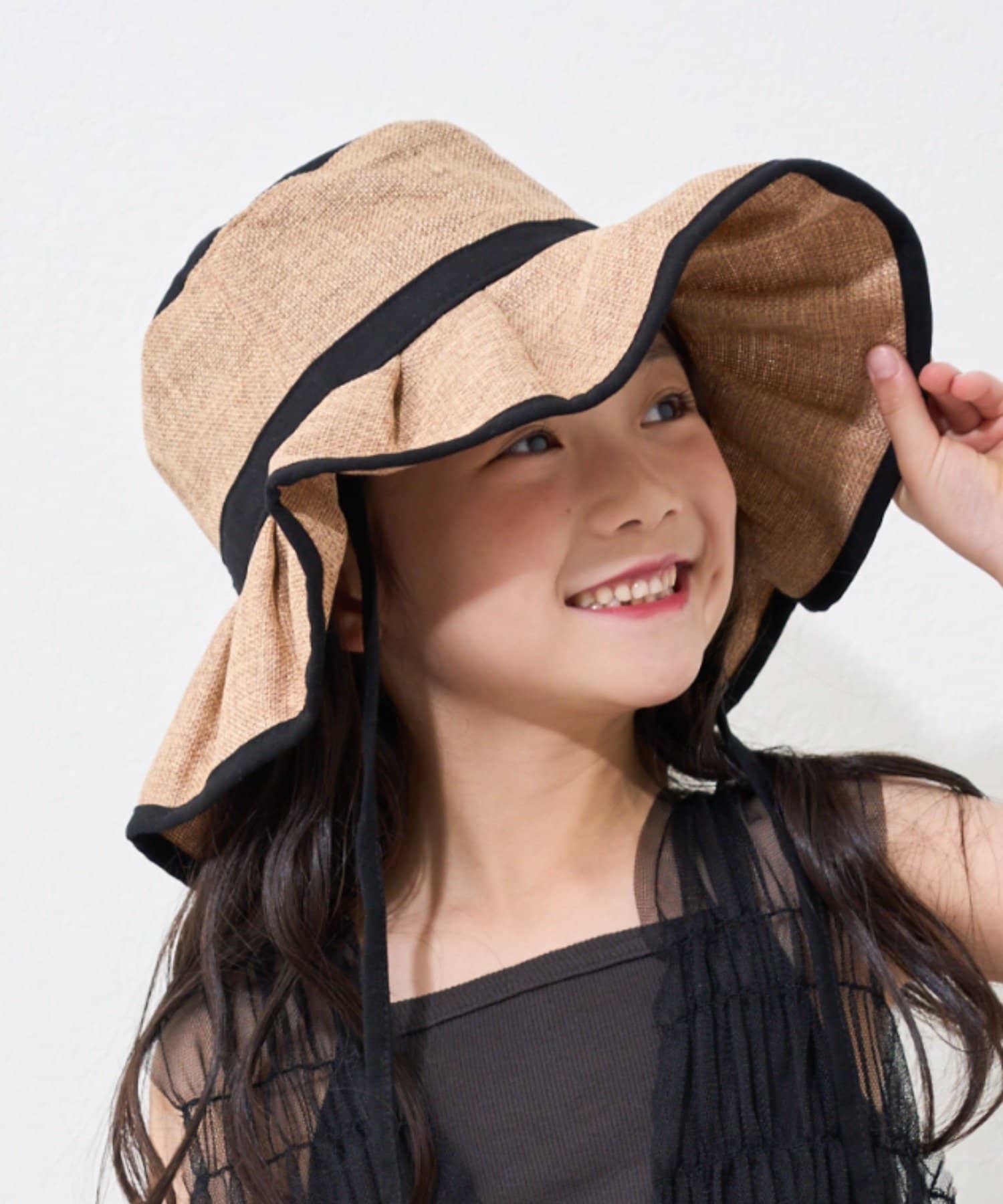 CIAOPANIC TYPY(チャオパニックティピー) 【KIDS】【UV】たためるジュートフリルHAT