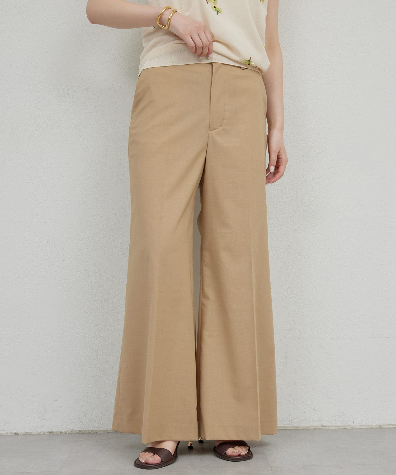 [GALLARDAGALANTE] リネンフレアパンツ 07. Line Flared Pants / 21ss MasterPiece GALLARDAGALANTE