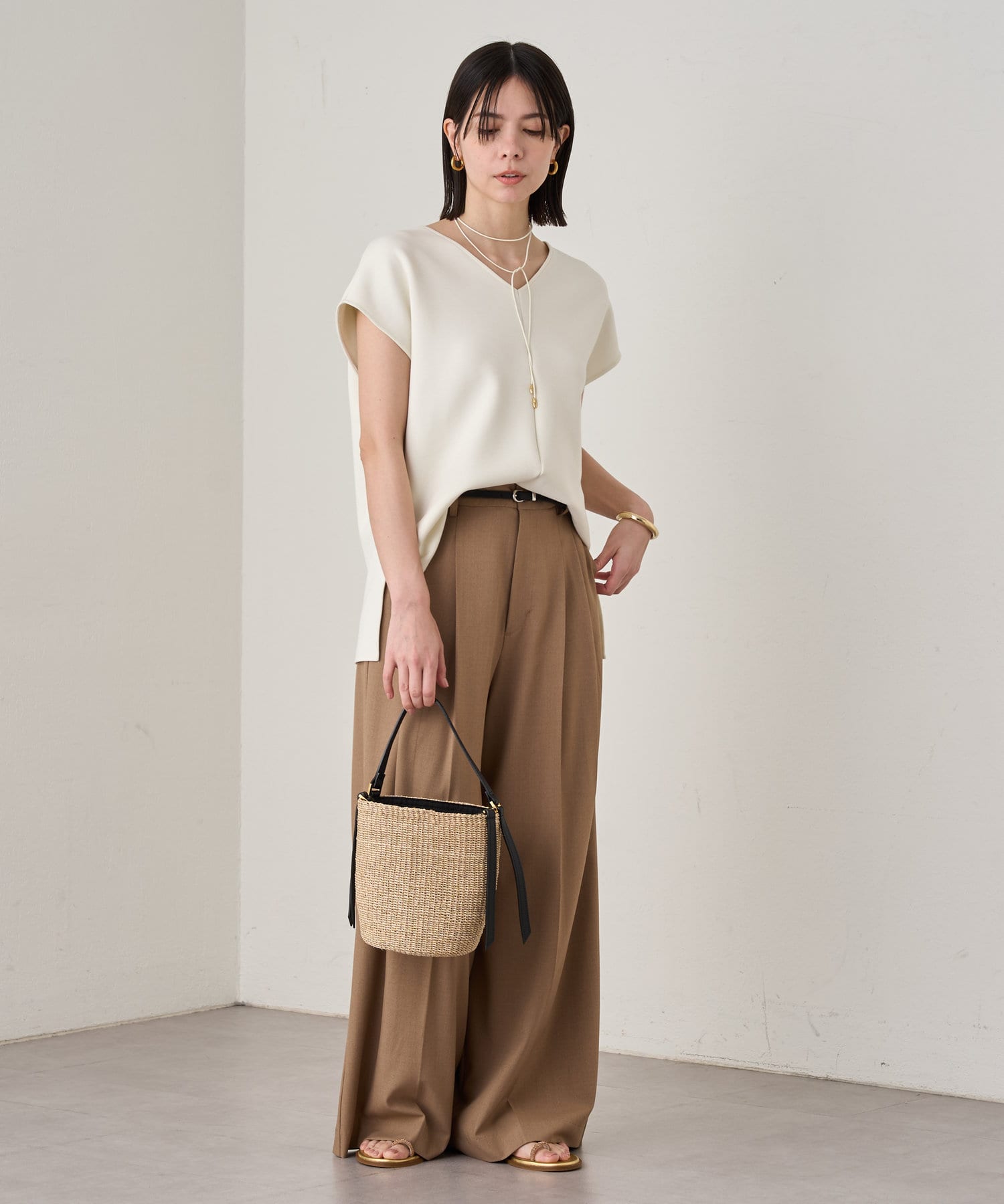 mediamフレンチリネンガウンプルオーバー完売色着回し4way新品タグ付き MAISON BREEZE 【谷まりあさん着用◎SWEET掲載品商品】【SETUP7