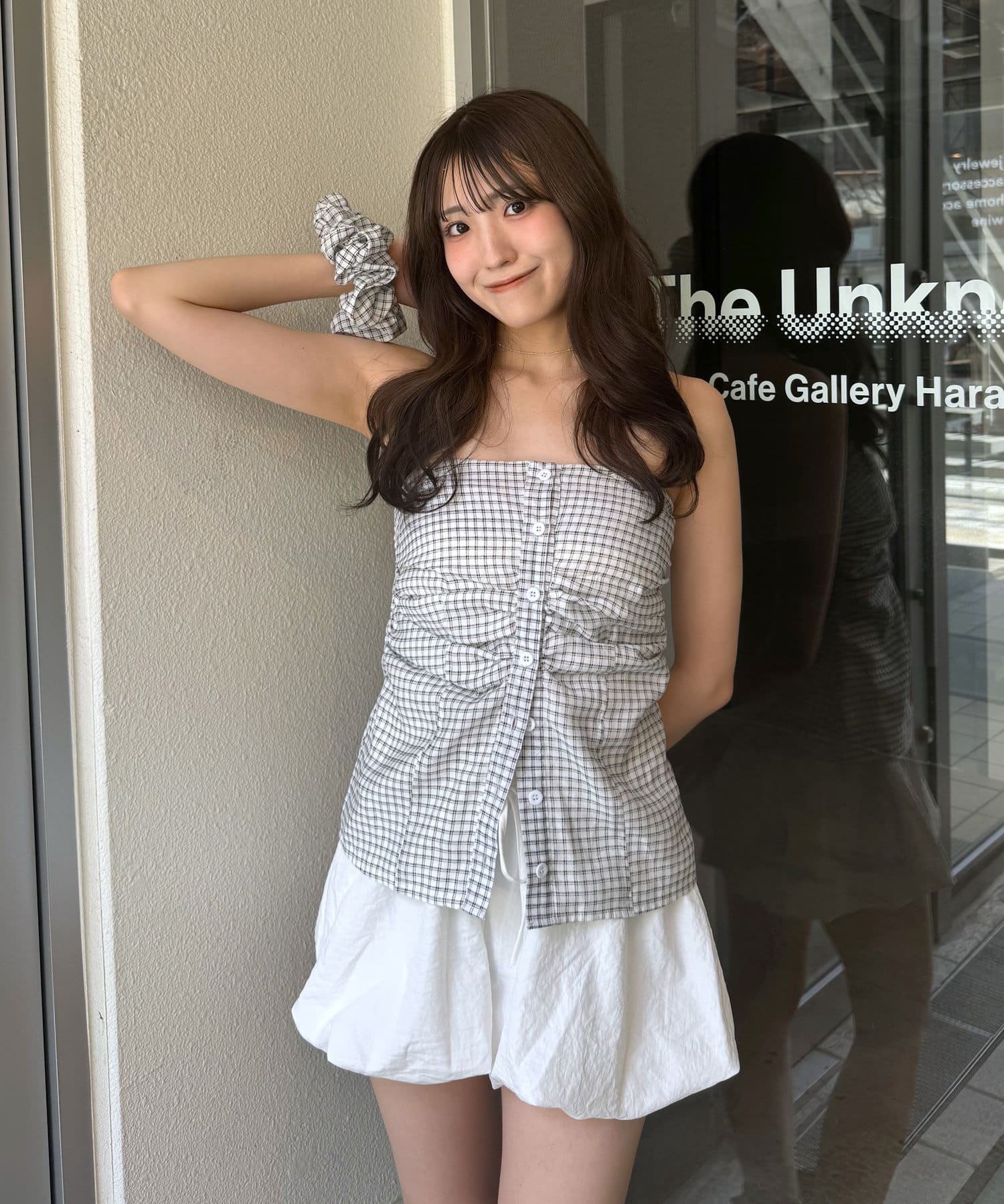 mline(エムライン) [mline]シュシュ付きビスチェ