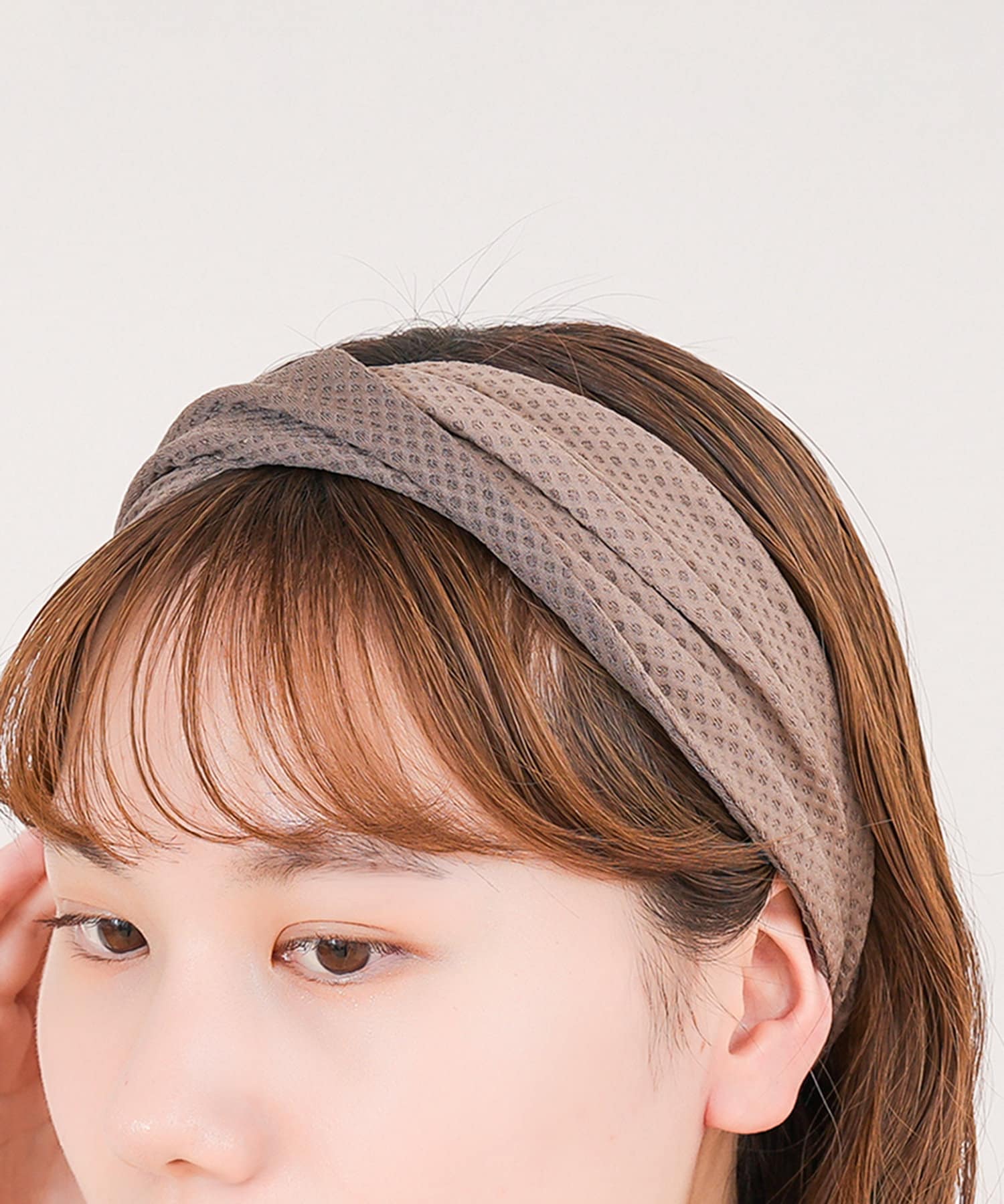 3COINS(スリーコインズ) メッシュヘアターバン／hemle