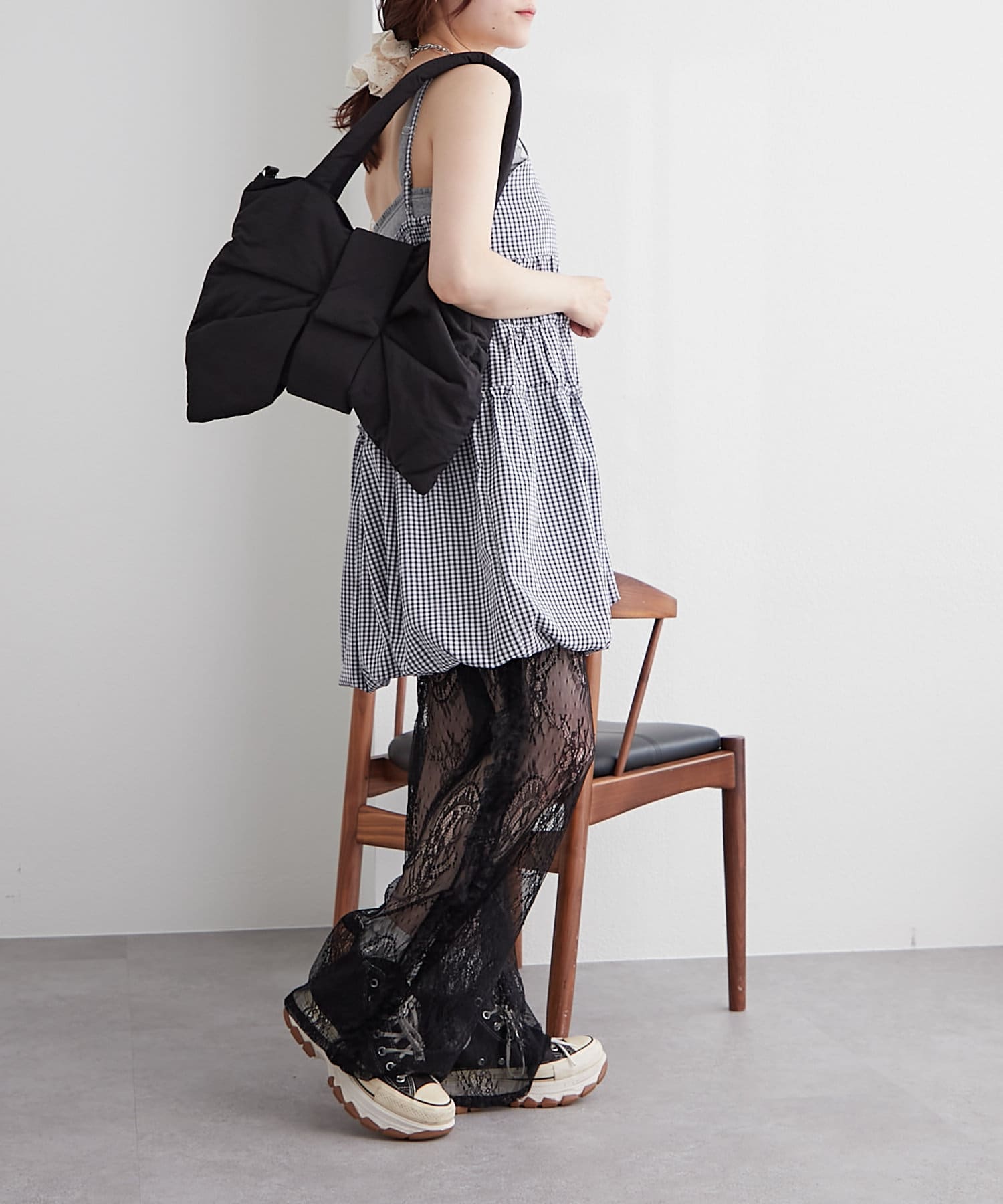 w closet(ダブルクローゼット) 【3色展開】ヴィンテージレースパンツ