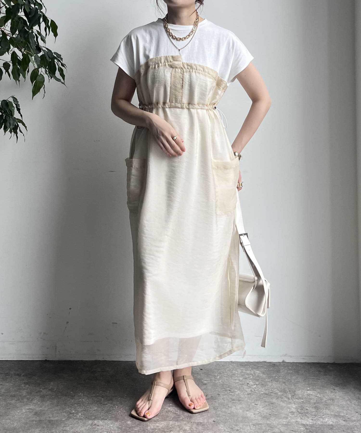 Doudou ロングワンピース❣️❣️❣️ WEB限定】シアー切替ワンピース | DOUDOU(ドゥドゥ)レディース