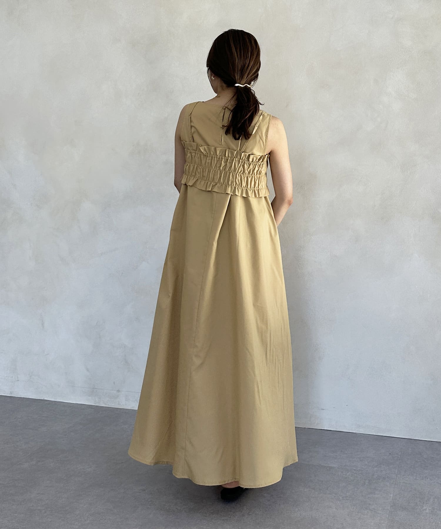 Thevon.(ゼヴォン) シャーリングビスチェ×ノースリワンピース