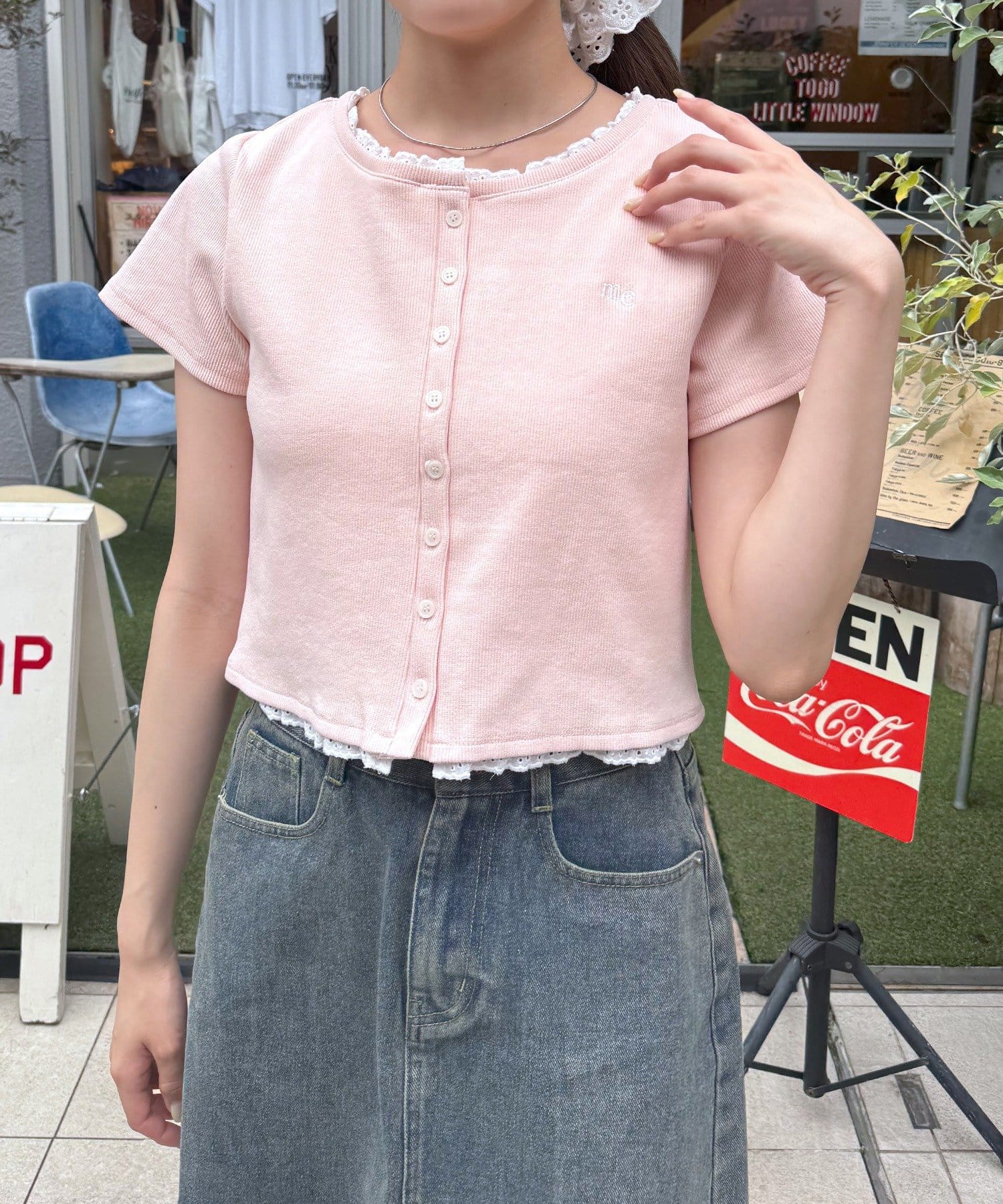 mline(エムライン) meレースカーディガン