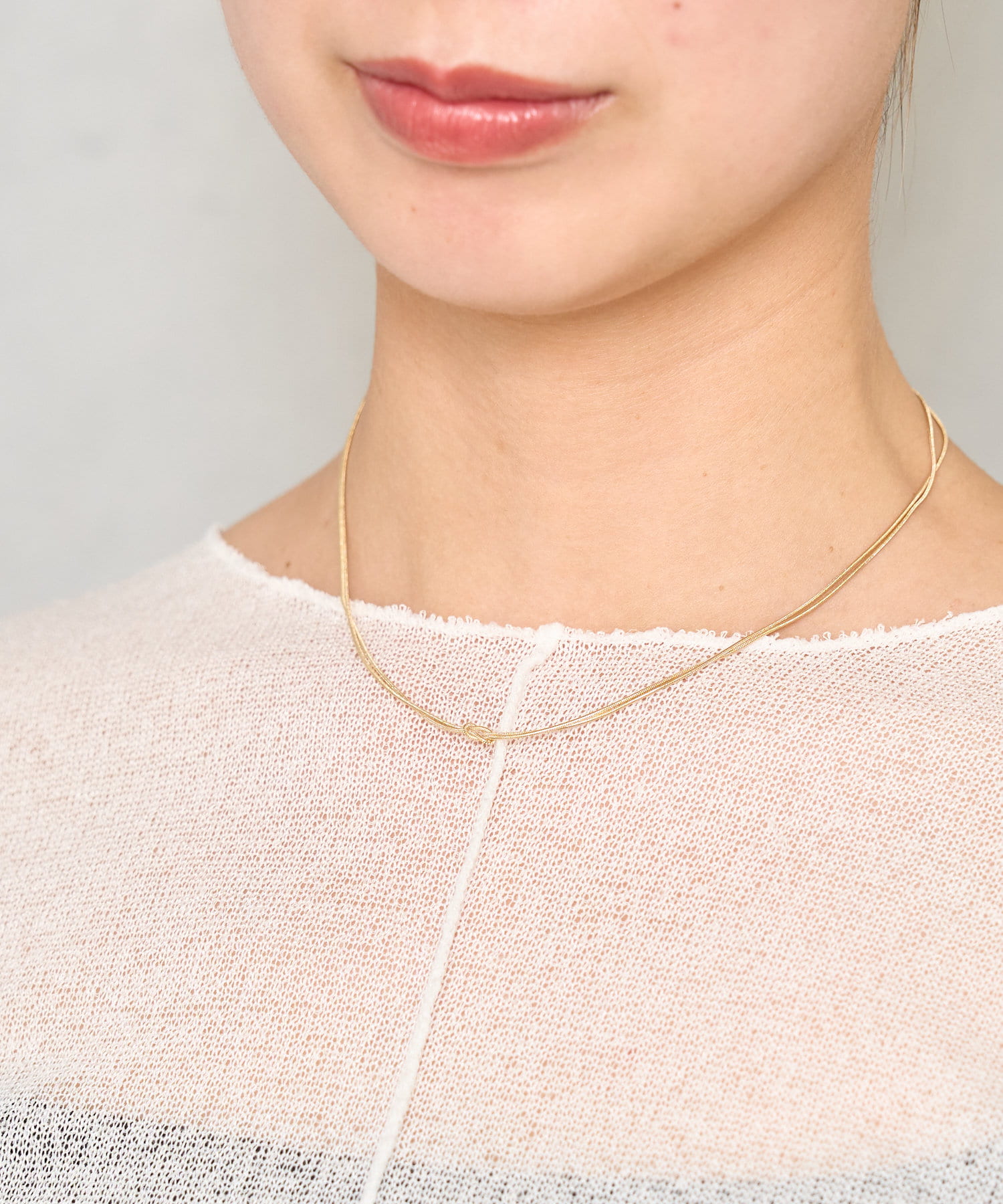 BIRTHDAY BAR(バースデイバー) Gold knot necklace   ゴールドノットネックレス