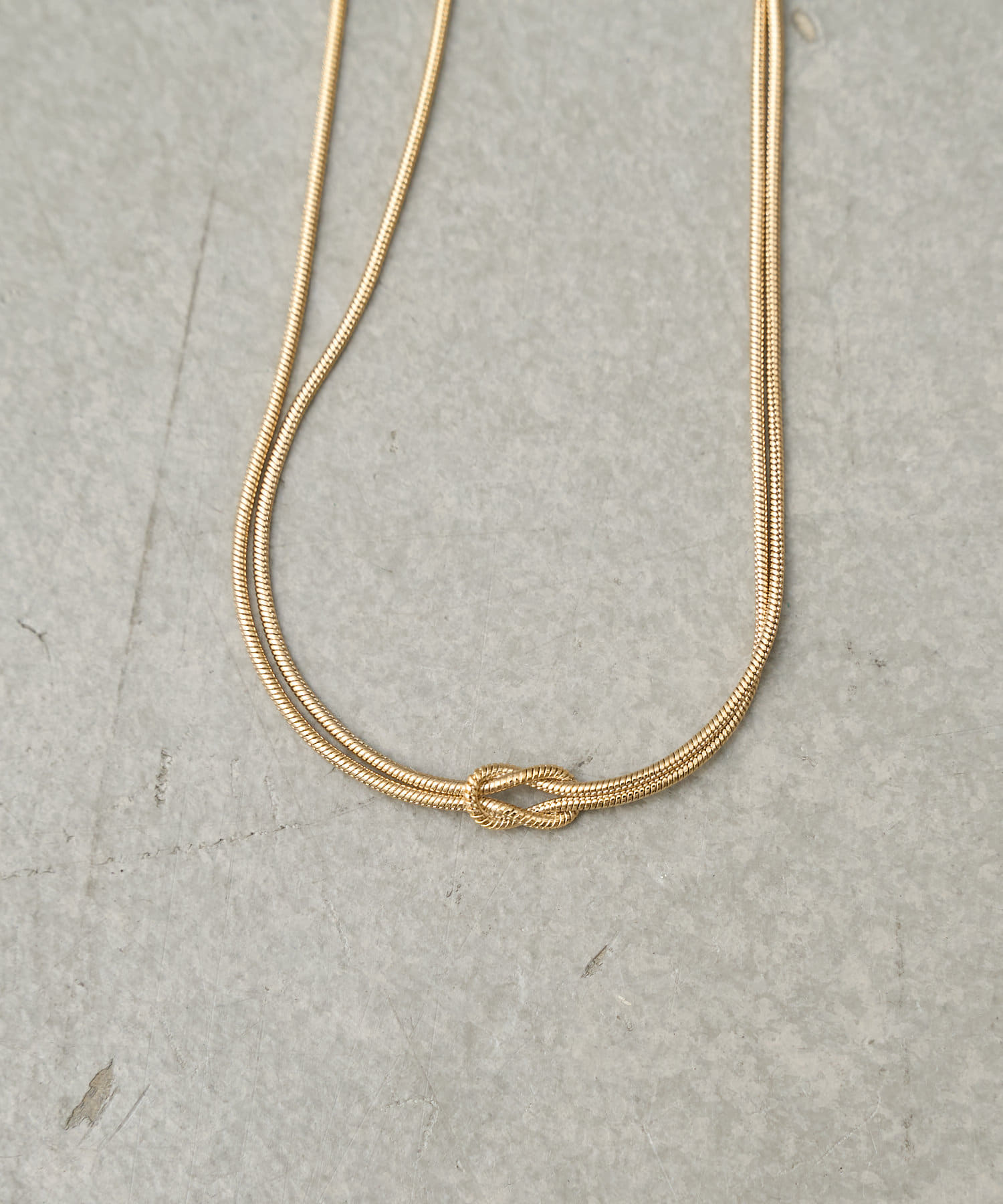 BIRTHDAY BAR(バースデイバー) Gold knot necklace   ゴールドノットネックレス