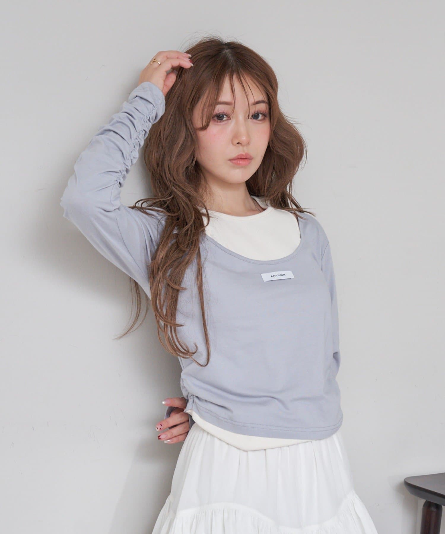 OUTLET(アウトレット) 【RAY CASSIN】アメスリレイヤードロングTシャツ