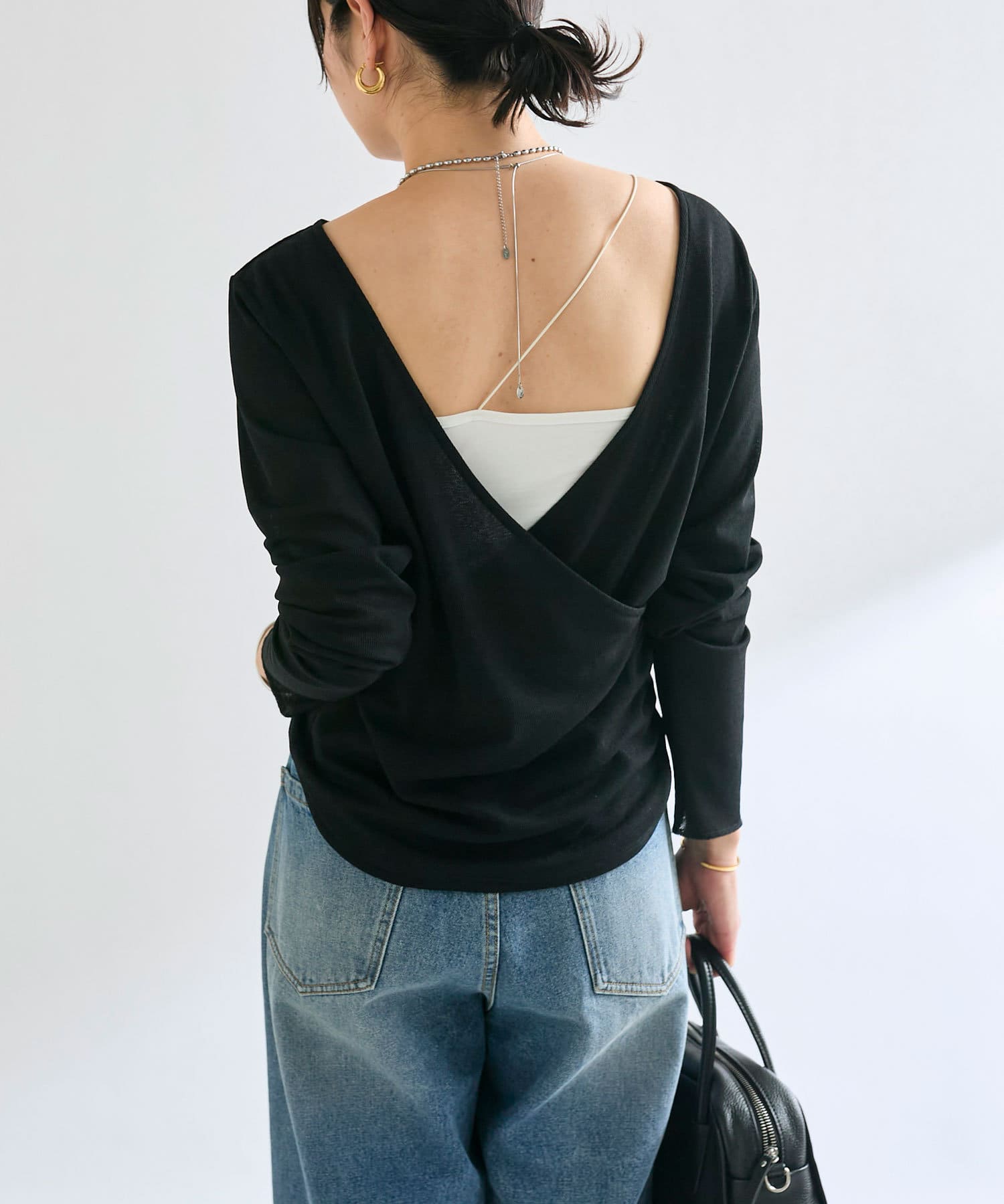 OUTLET(アウトレット) 【RIVE DROITE】2wayカシュクールカットソー
